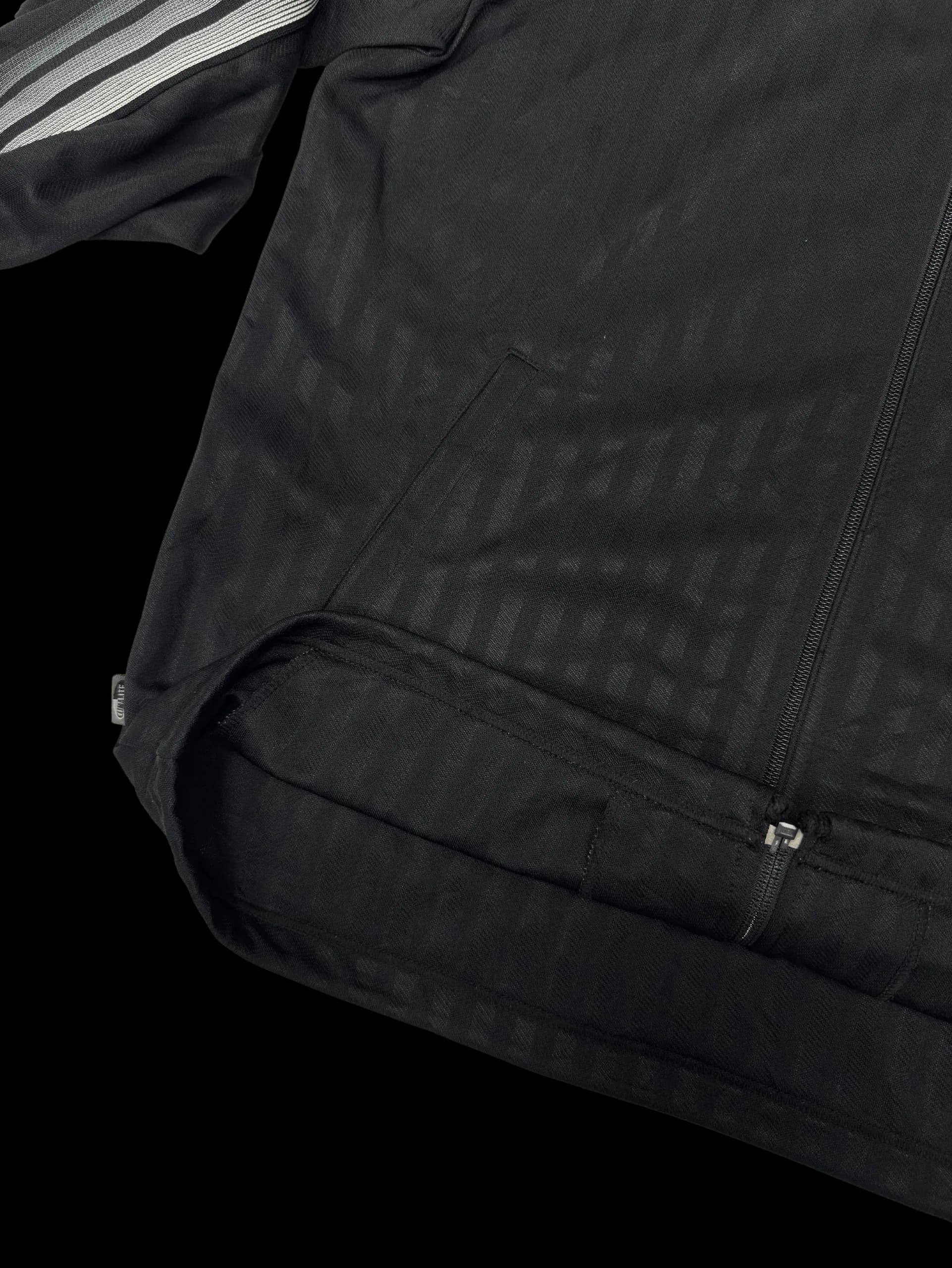 Vintage Jacket-Adidas Stripes Jacket L (Black) - image 3