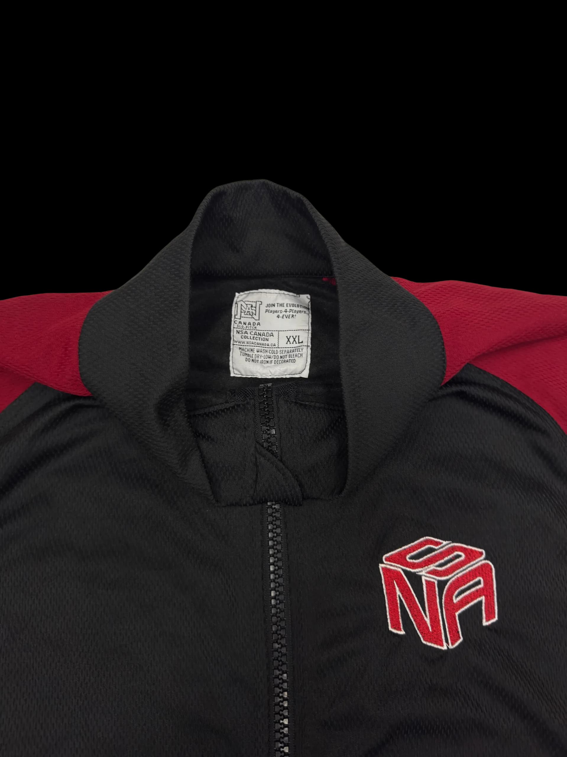 Vintage Jacket-NSA Canada Built For Players 2XL (Black/Red) - image 4