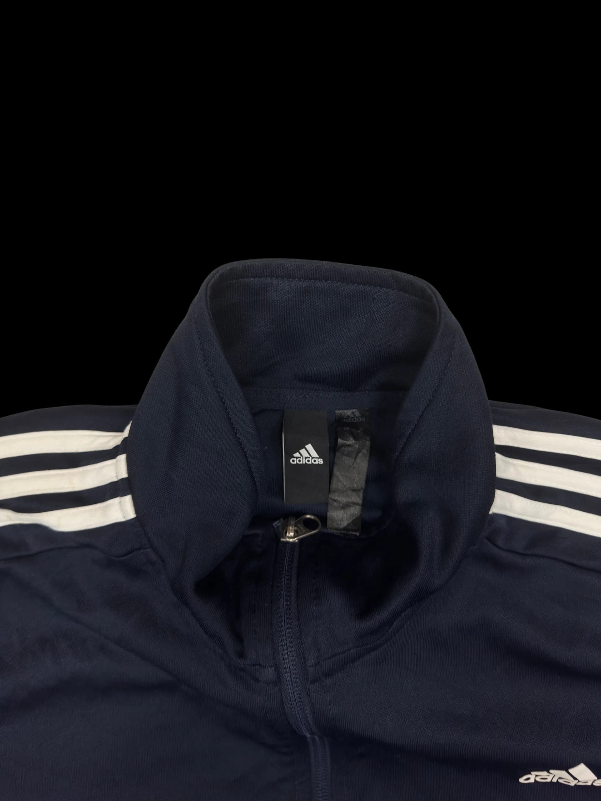 Vintage Jacket-Adidas Classic 3-Stripes Full-Zip Track Jacket (Navy) - image 4