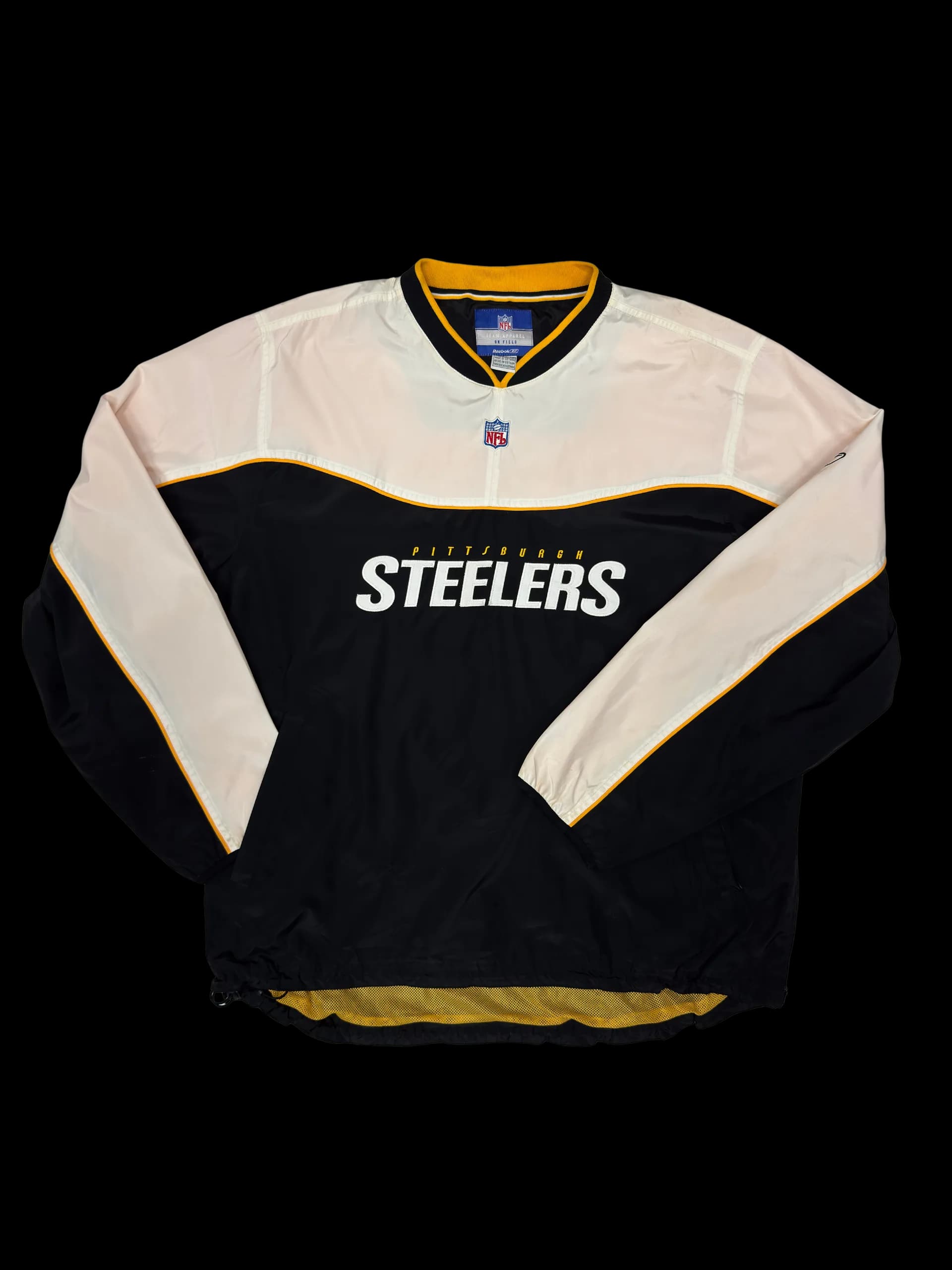 Vintage Pullover-NFL Reebok Steelers XL (Black/White) - image 1