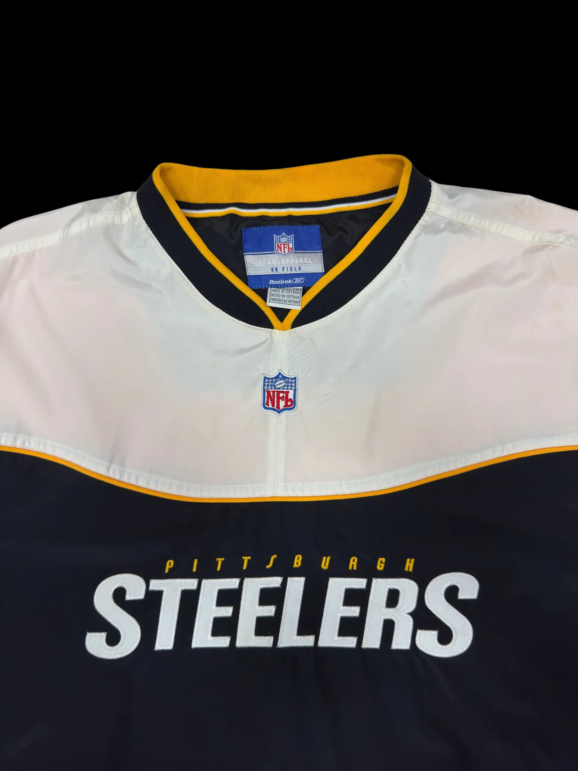 Vintage Pullover-NFL Reebok Steelers XL (Black/White) - image 2