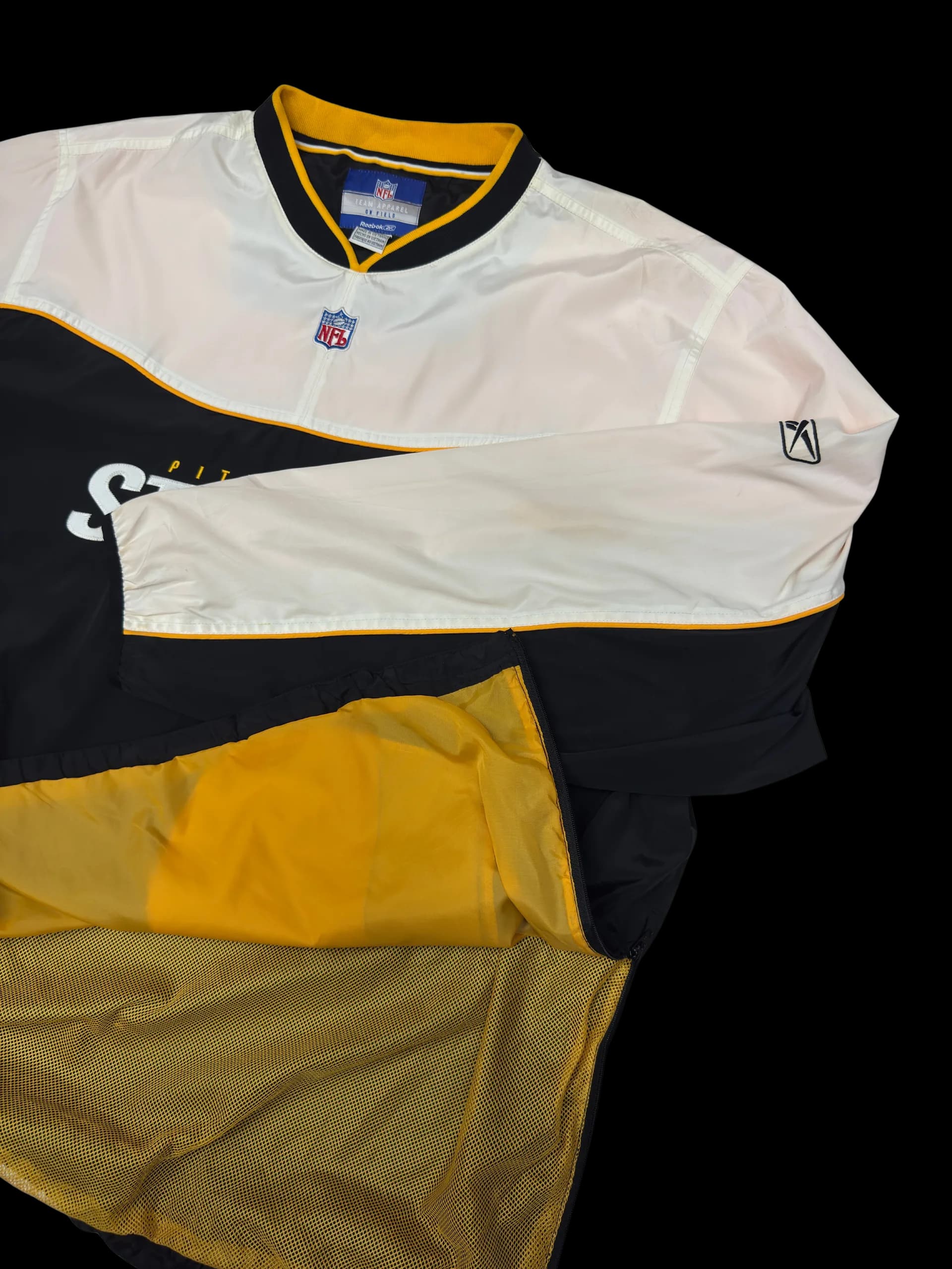 Vintage Pullover-NFL Reebok Steelers XL (Black/White) - image 4