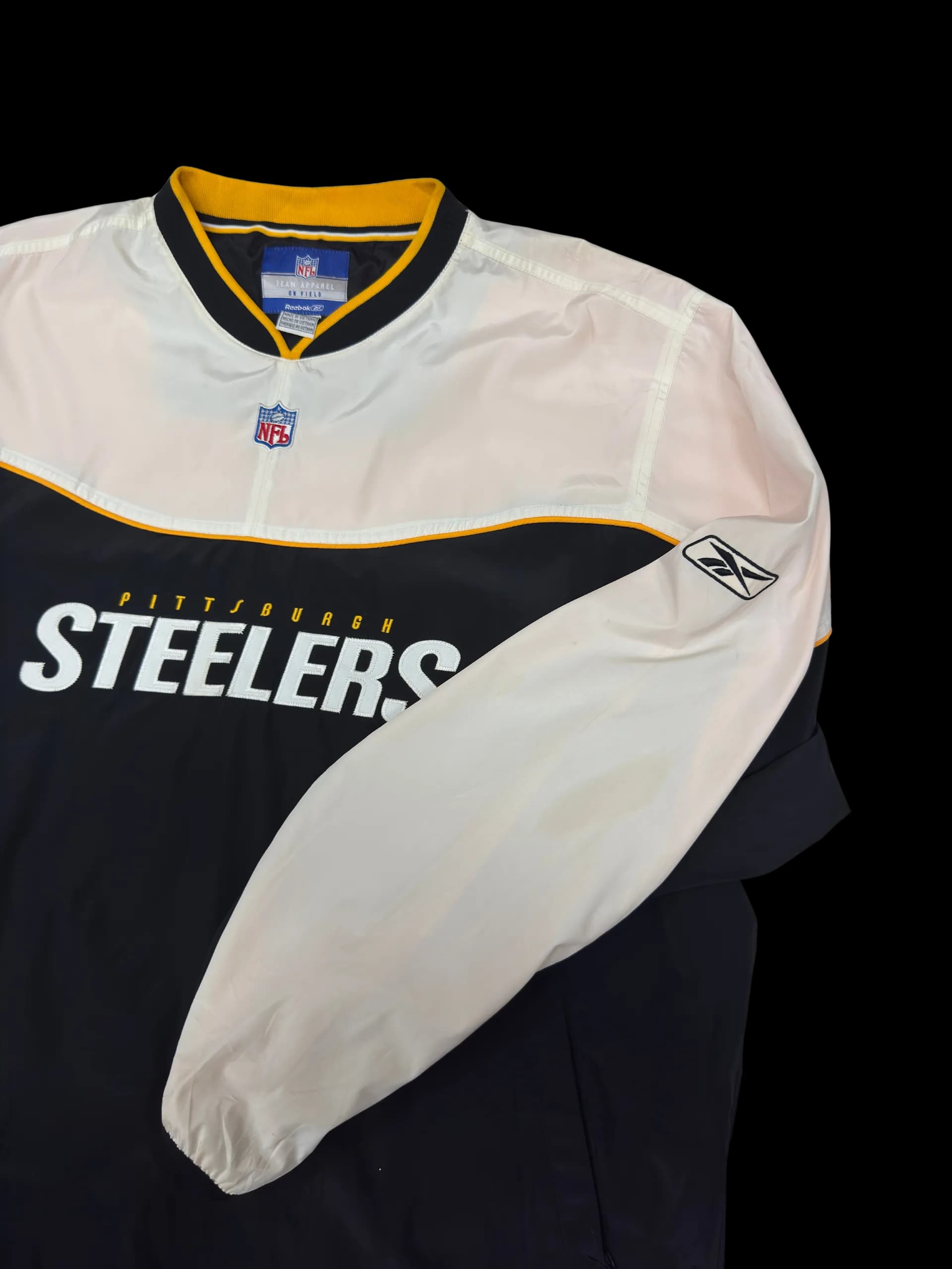 Vintage Pullover-NFL Reebok Steelers XL (Black/White) - image 6