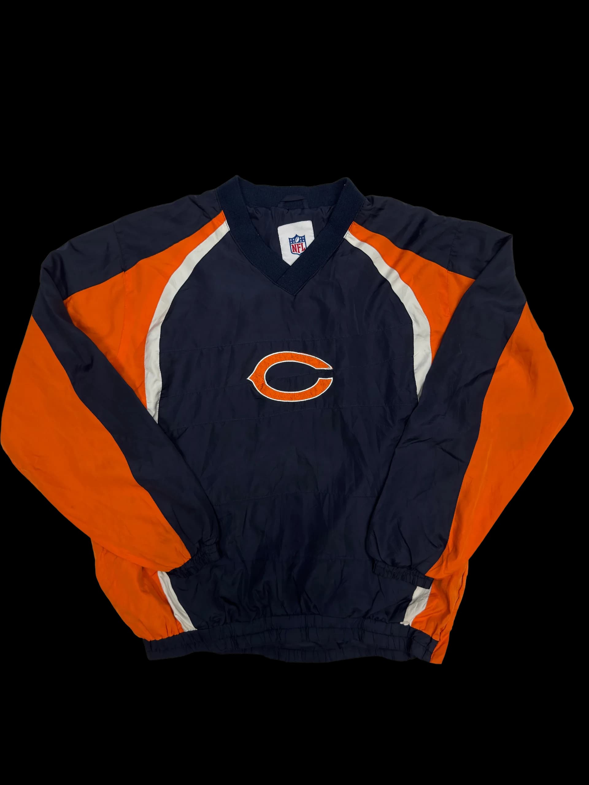 Vintage Pullover-NFL Bears L (Navy/Orange) - image 1