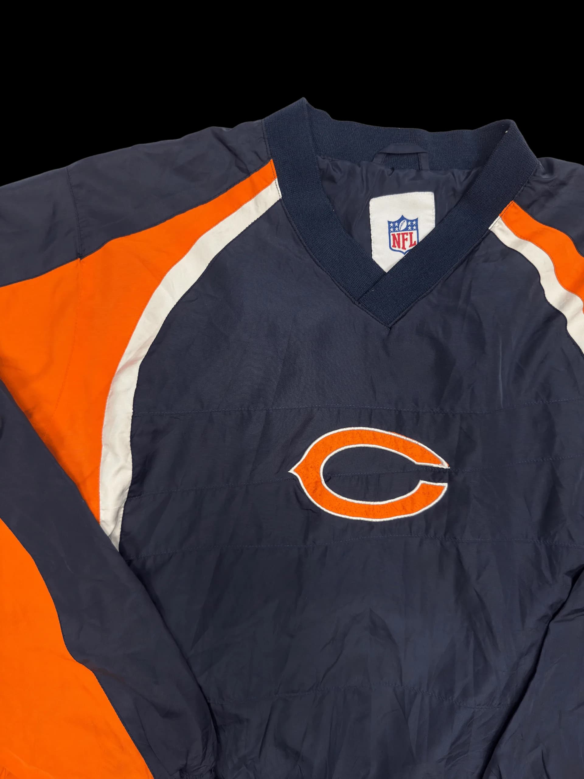Vintage Pullover-NFL Bears L (Navy/Orange) - image 2