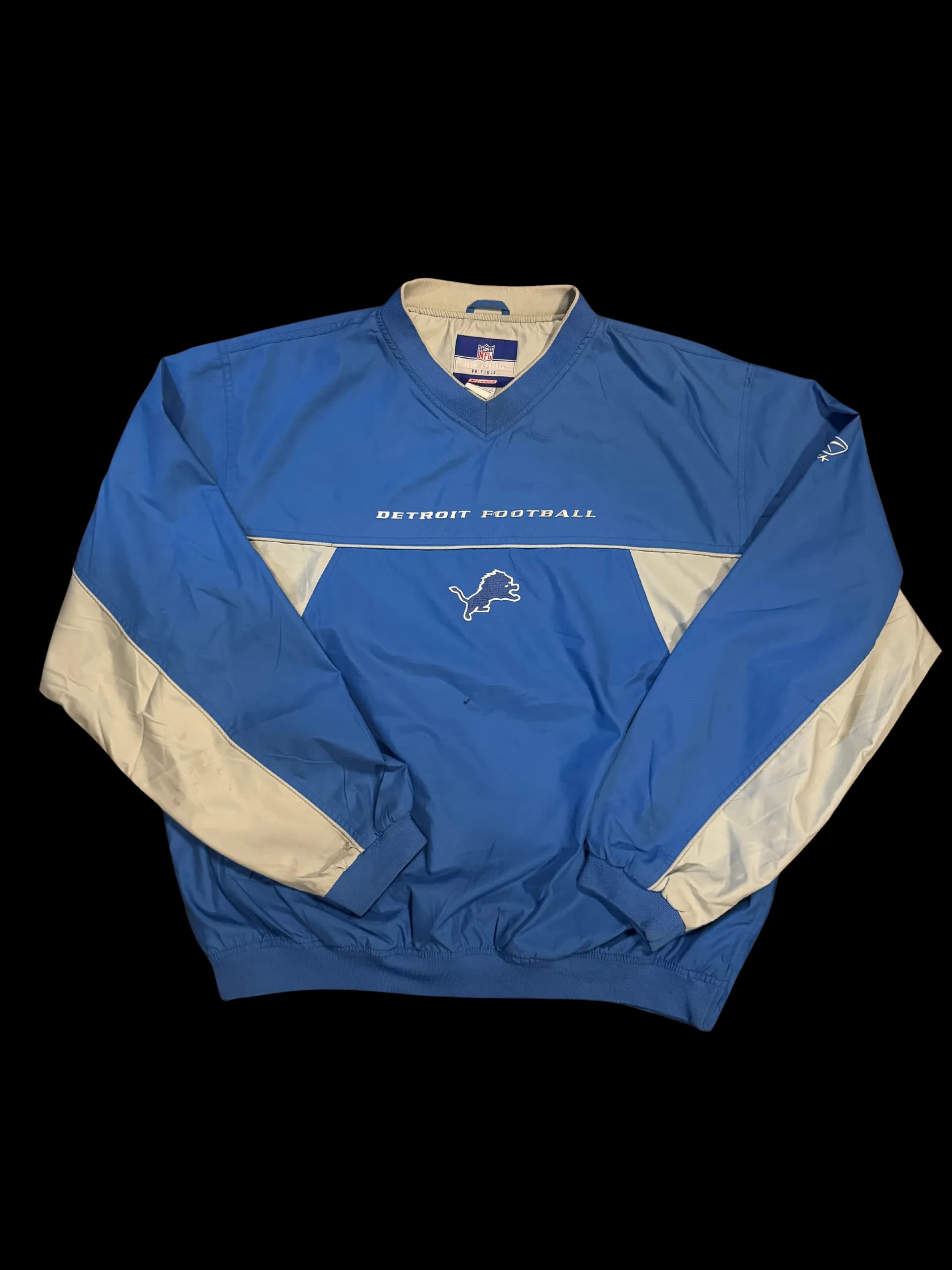 Vintage Pullover-Reebok NFL Detroit Football L (Blue) - image 1