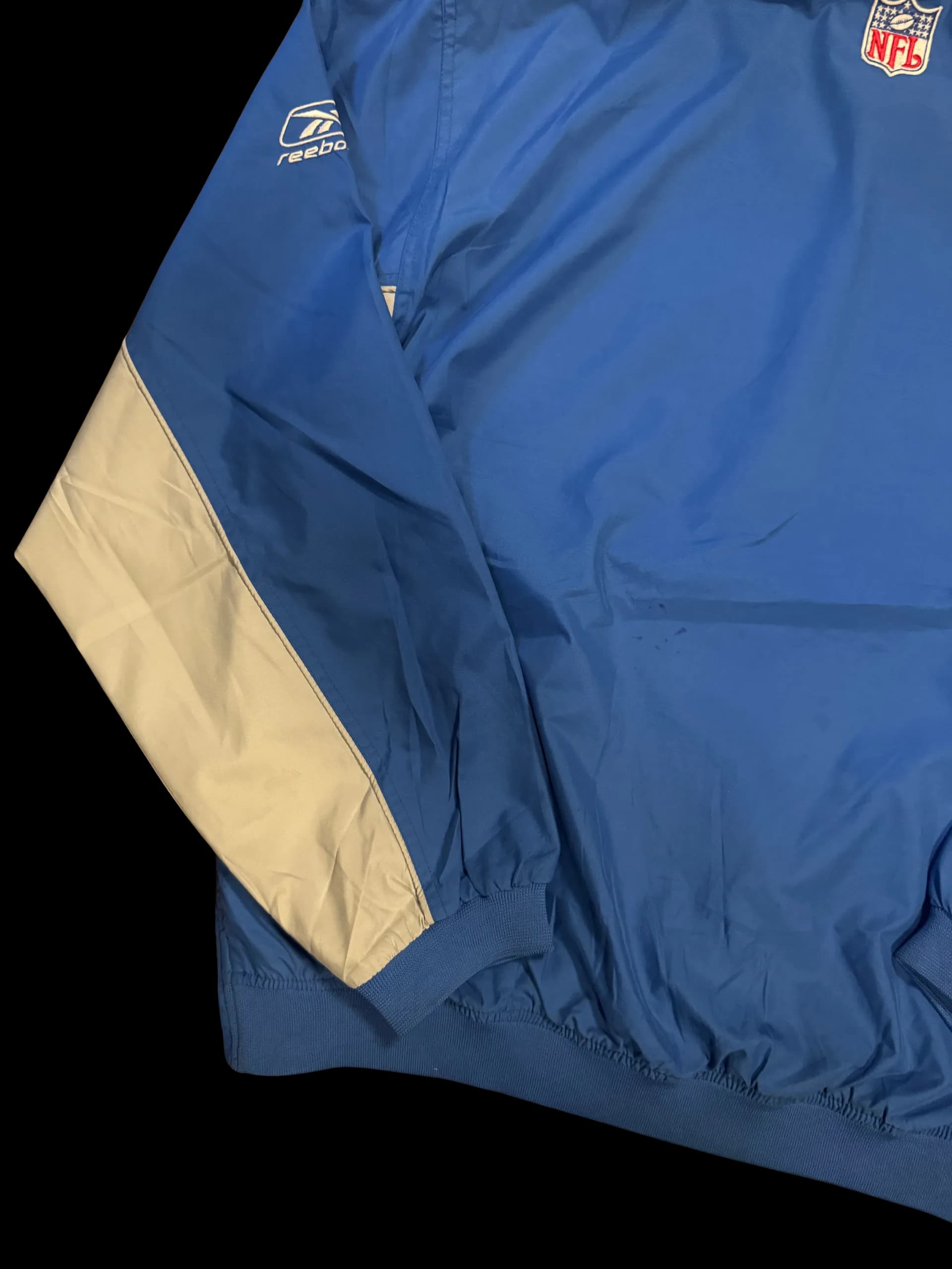 Vintage Pullover-Reebok NFL Detroit Football L (Blue) - image 3