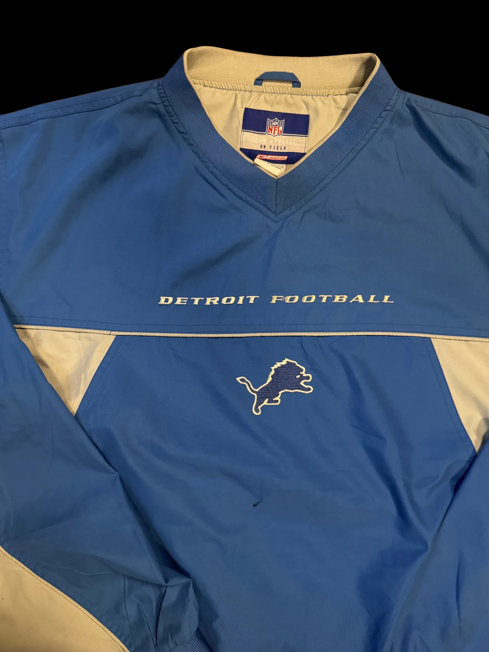 Vintage Pullover-Reebok NFL Detroit Football L (Blue) - image 2