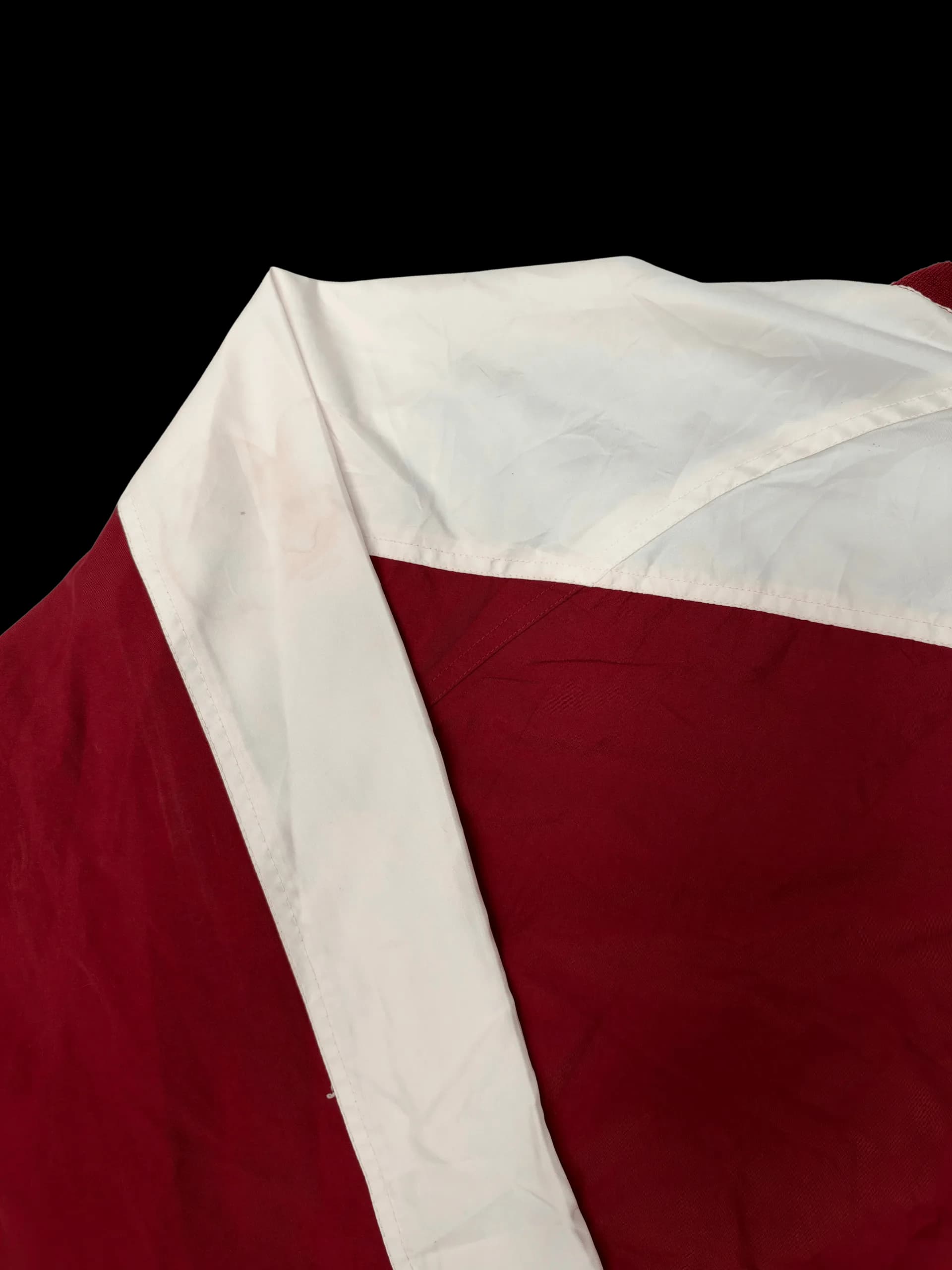 Vintage Pullover-58 Sports Oklahoma Sooners Color-Block V-Neck Pullover (Red / White) - image 6