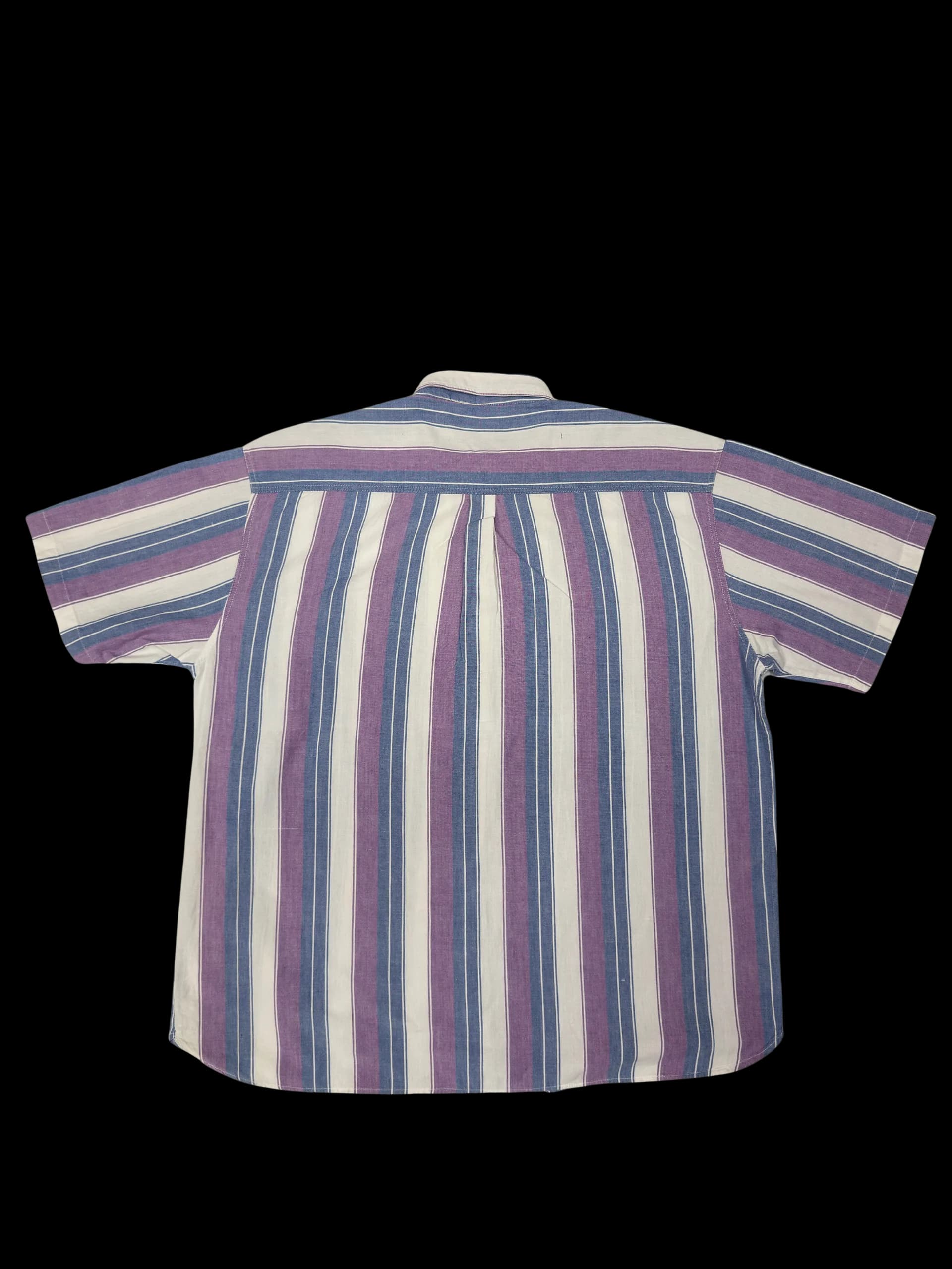 Vintage Shirt-Van Heusen Striped shirt (White/blue/Purple) - image 4