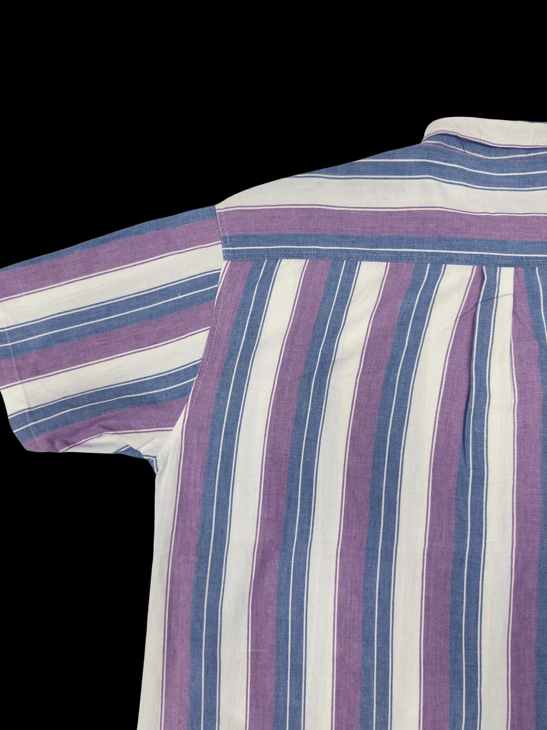 Vintage Shirt-Van Heusen Striped shirt (White/blue/Purple) - image 6