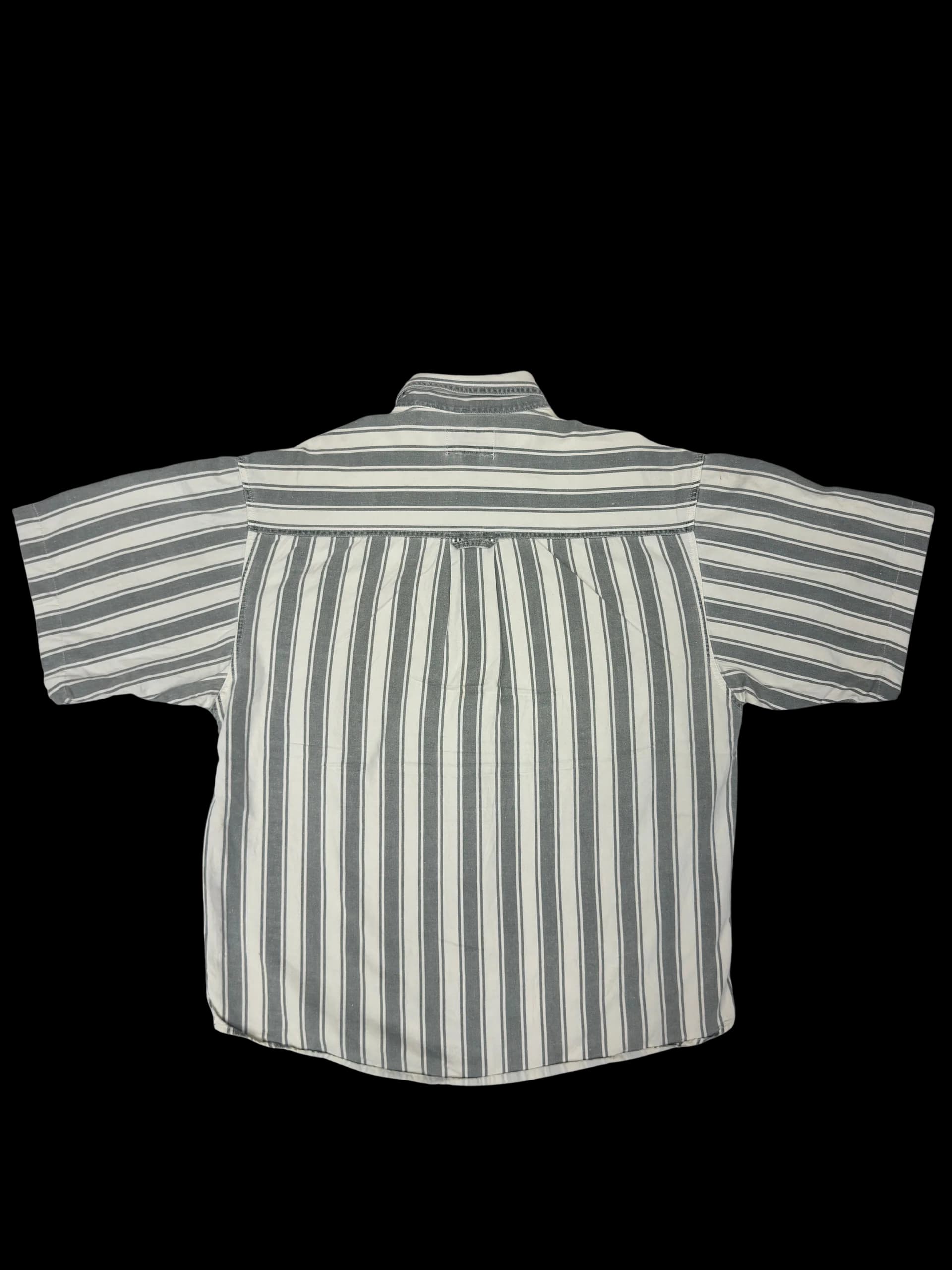 Vintage Shirt-Zeppelin Striped shirt (White/Grey) - image 3