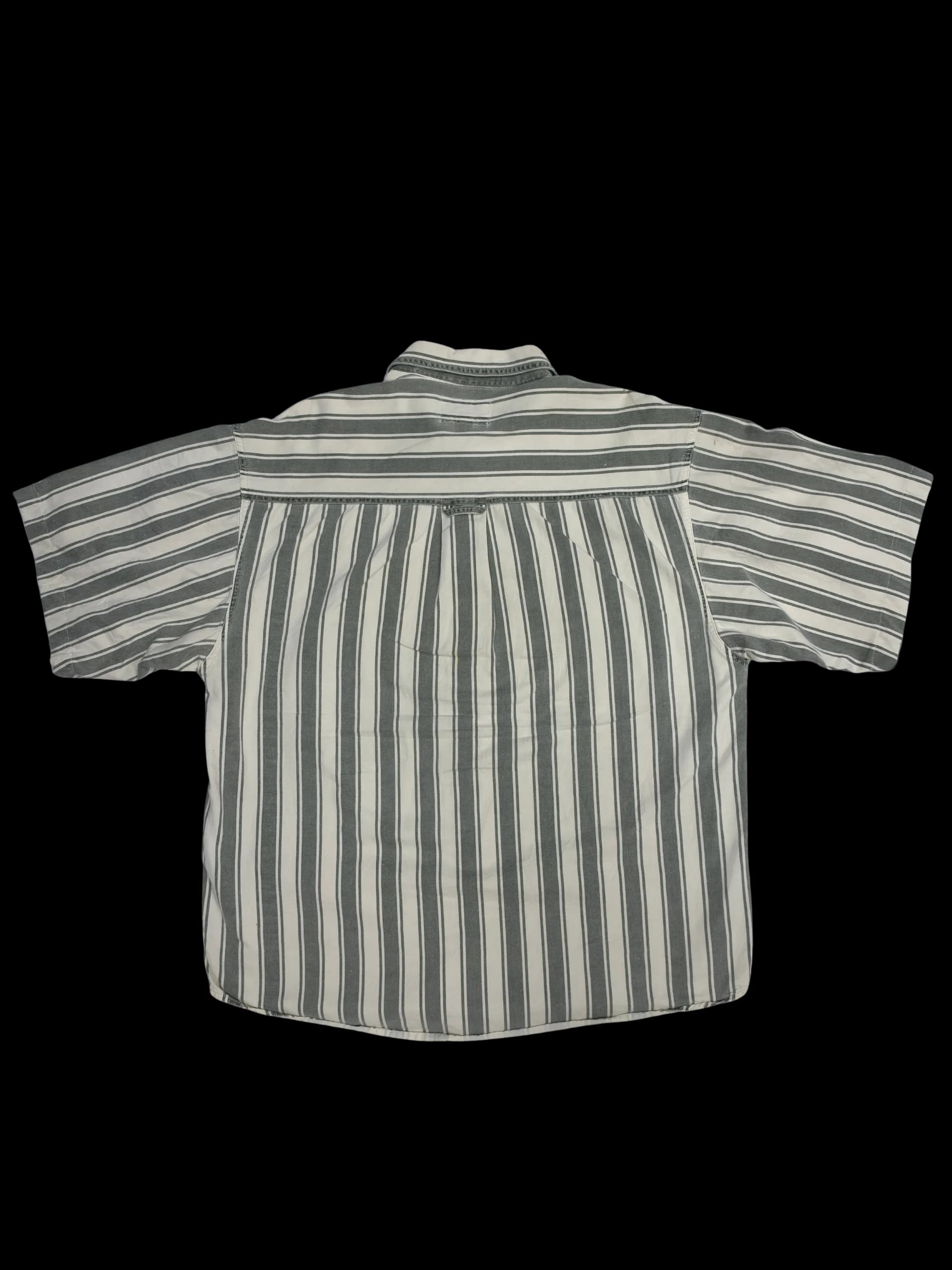 Vintage Shirt- Quality Jean Zeppelin XL (Grey and white stripes) - image 2