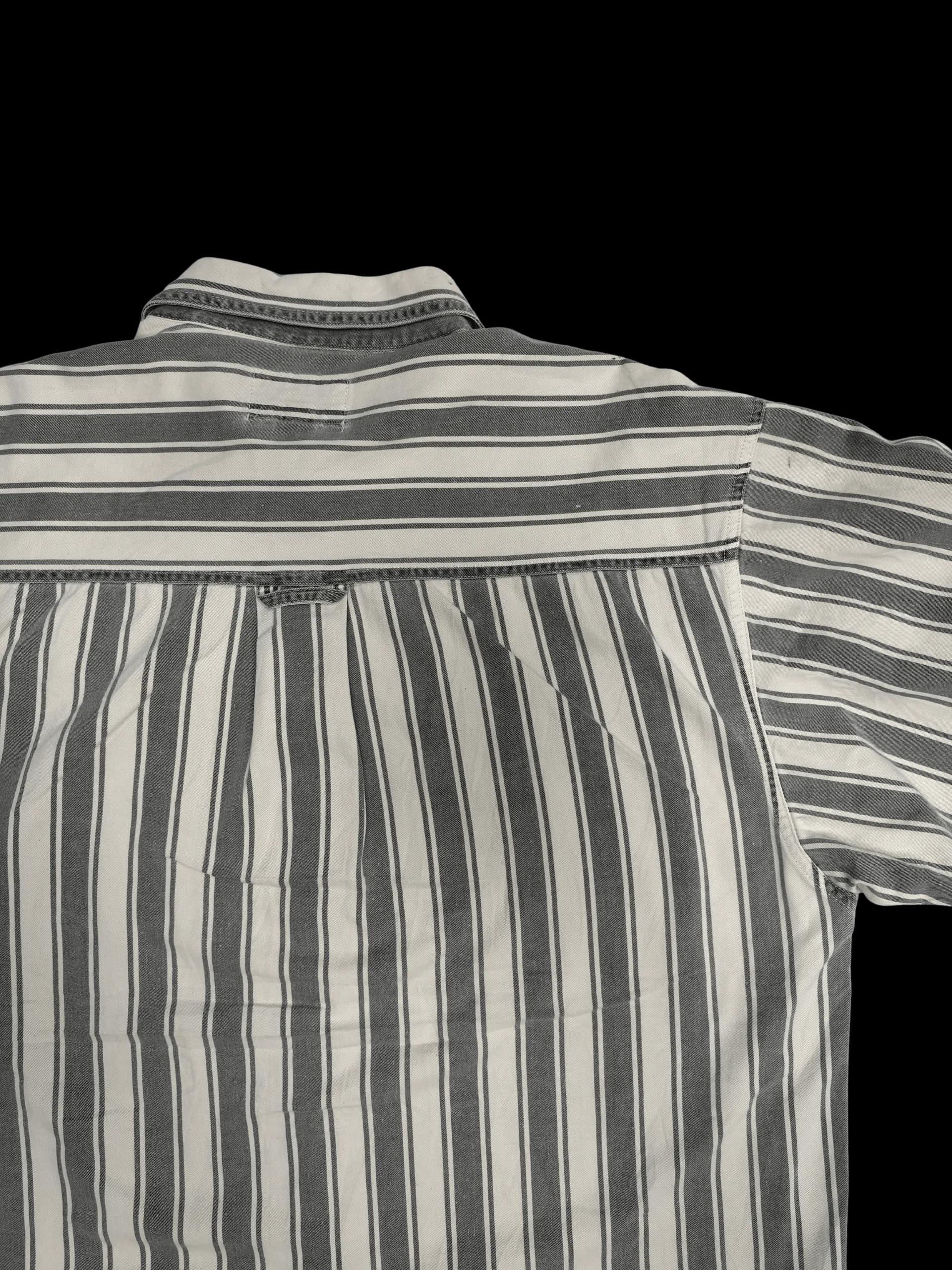Vintage Shirt- Quality Jean Zeppelin XL (Grey and white stripes) - image 4