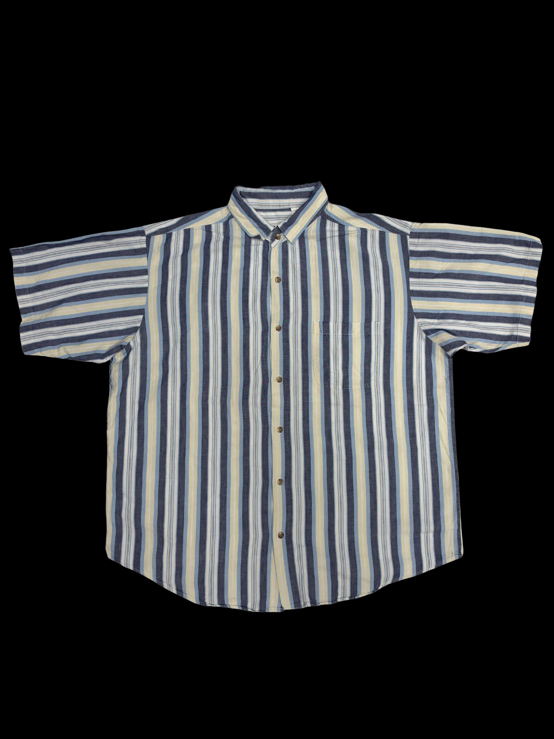 Vintage Shirt- Basic Editions XL (Blue and white stripes) - image 1