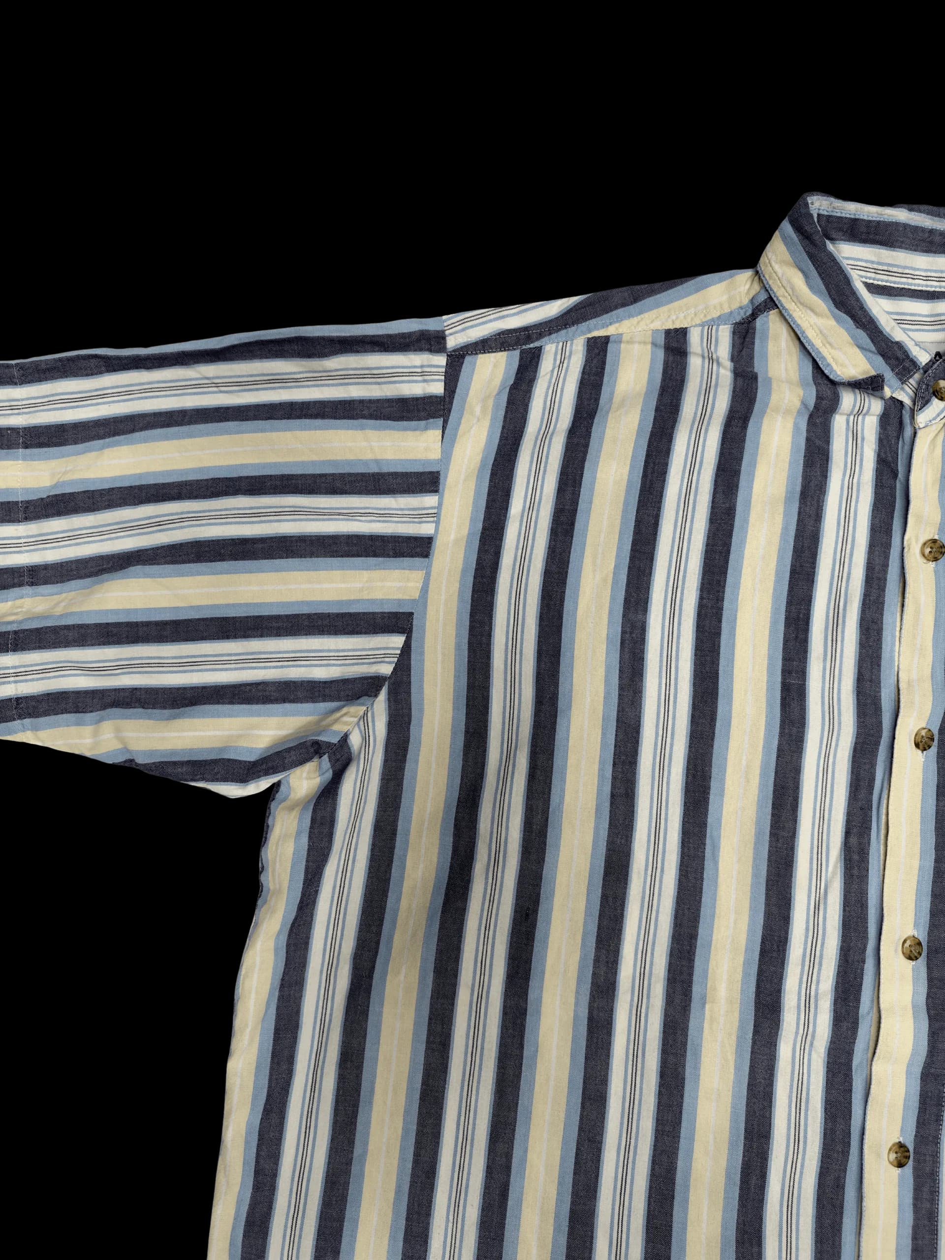 Vintage Shirt- Basic Editions XL (Blue and white stripes) - image 5