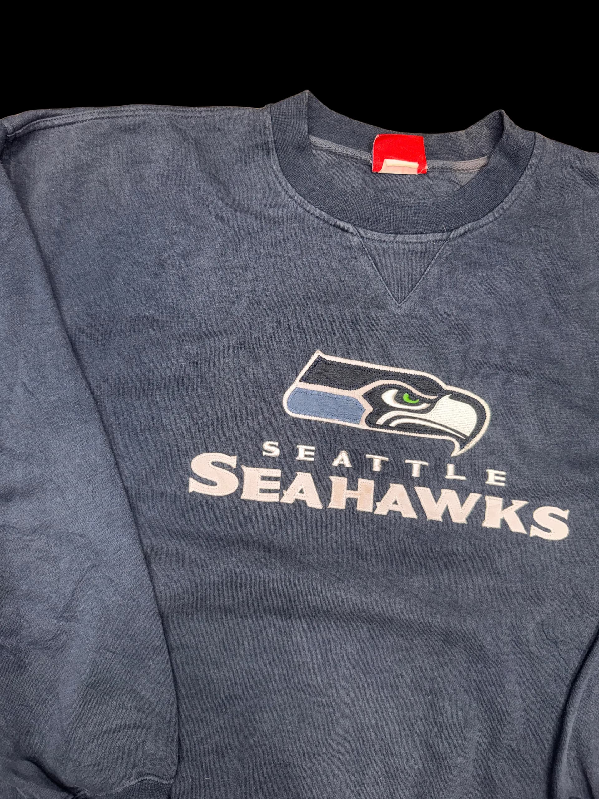 Vintage Sweatshirt-NFL Seattle Seahawks (Navy) - image 3