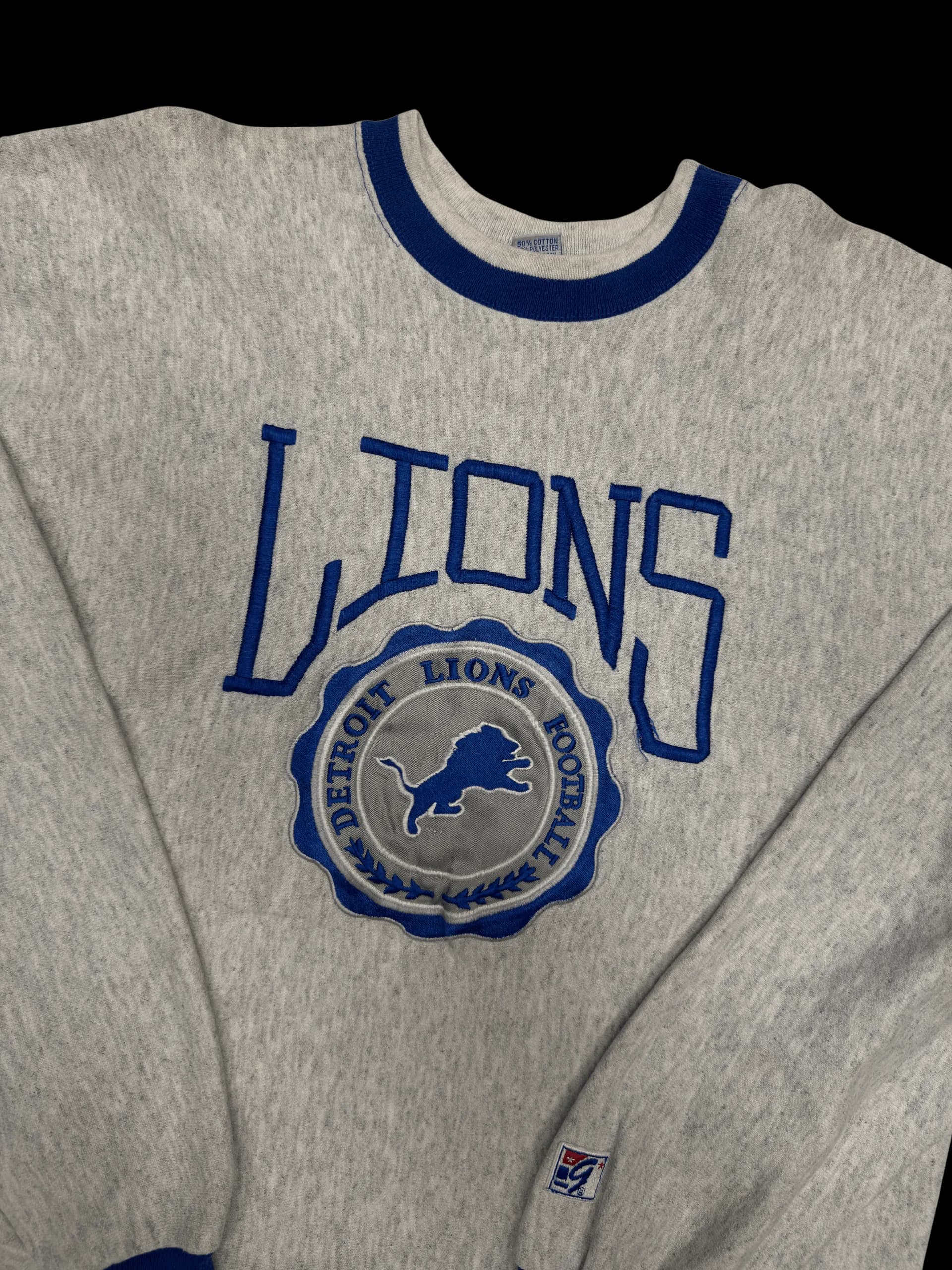 Vintage Sweatshirt-Detroit Lions (Light Grey) - image 2