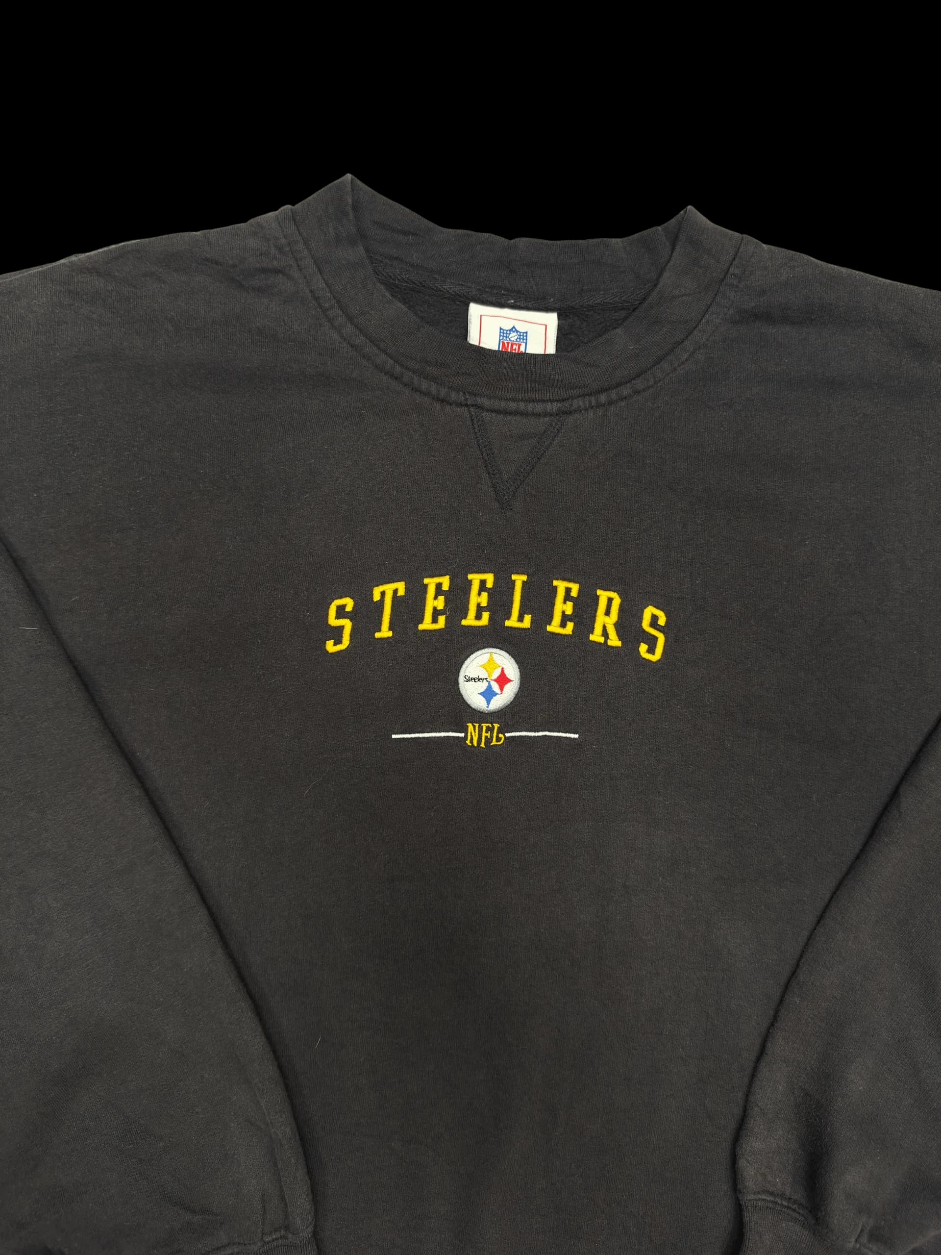 Vintage Sweatshirt-NFL Steelers (Black) - image 2