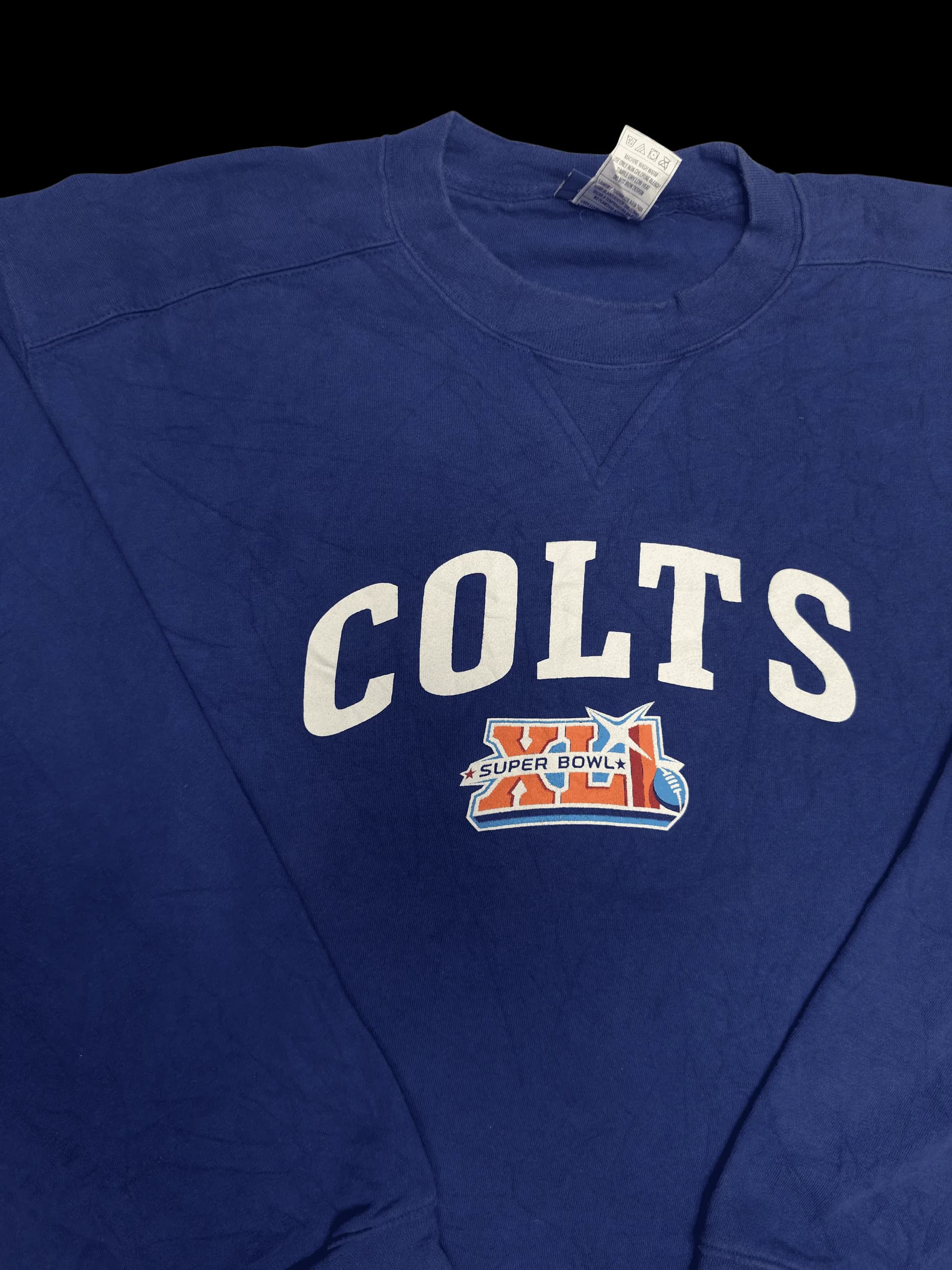 Vintage Sweatshirt-Reebok Colts L (Blue) - image 2