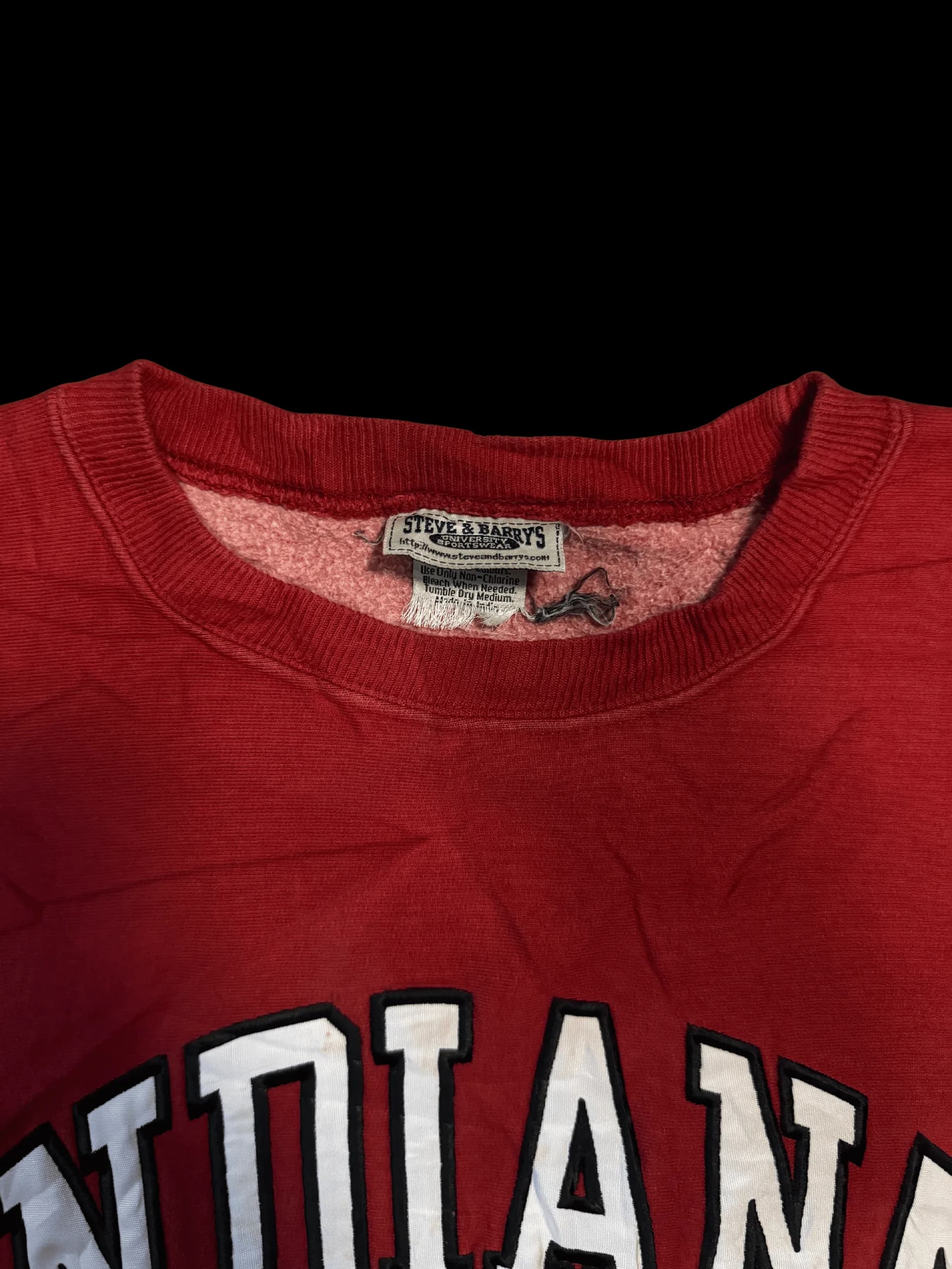 Vintage Sweatshirt-Steve & Barrys Indiana (Red) - image 3