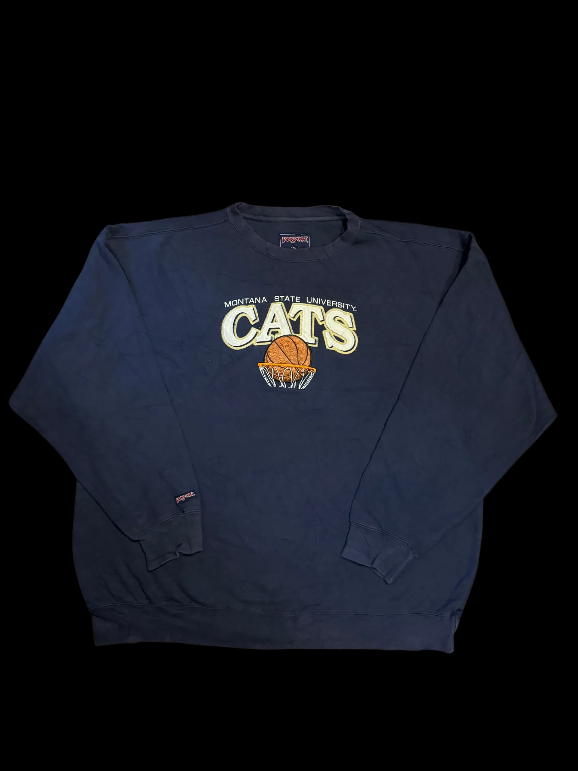 Vintage Sweatshirt-Jansport Montana State University Cats XXL(Navy) - image 1