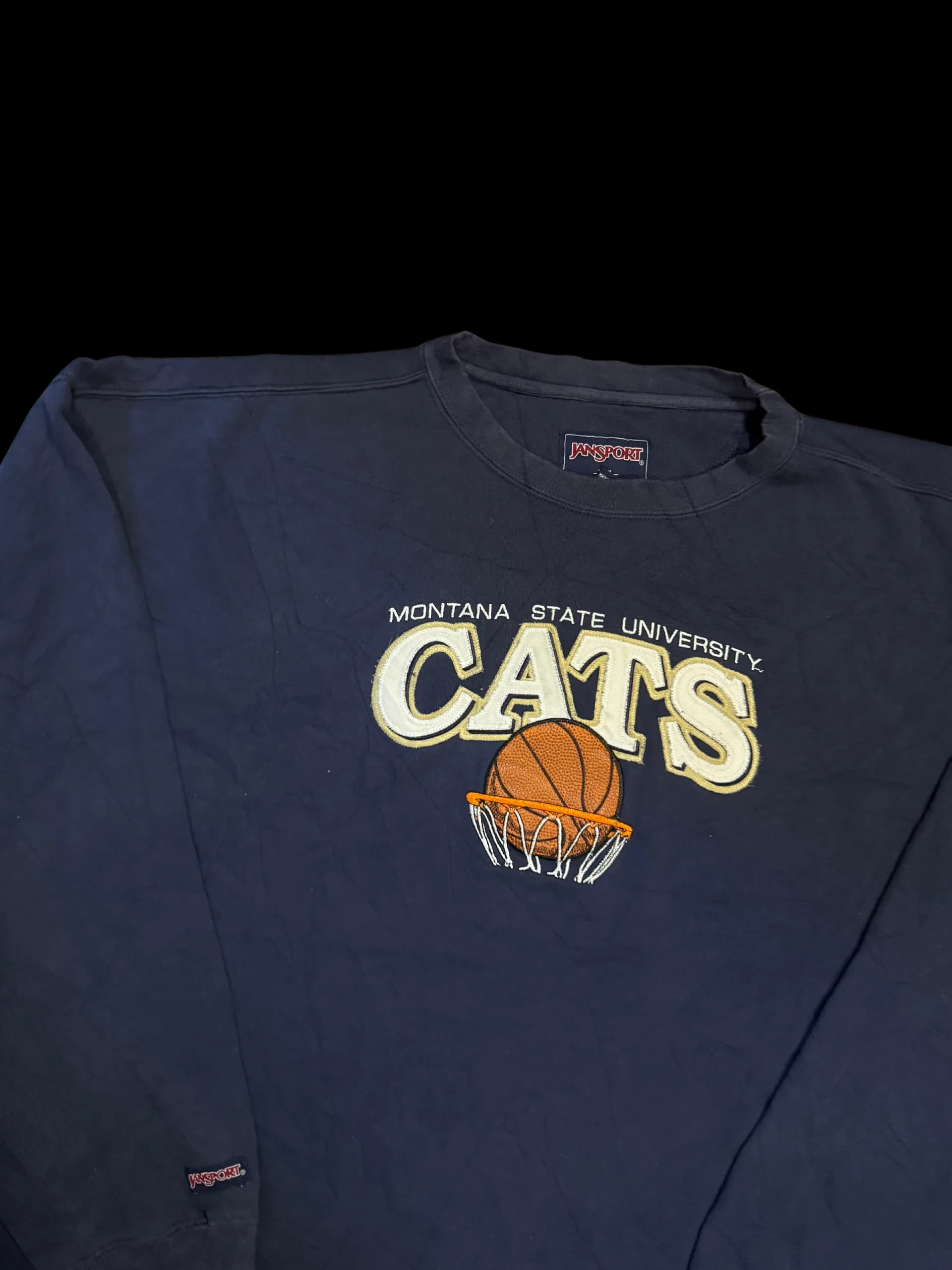 Vintage Sweatshirt-Jansport Montana State University Cats XXL(Navy) - image 2