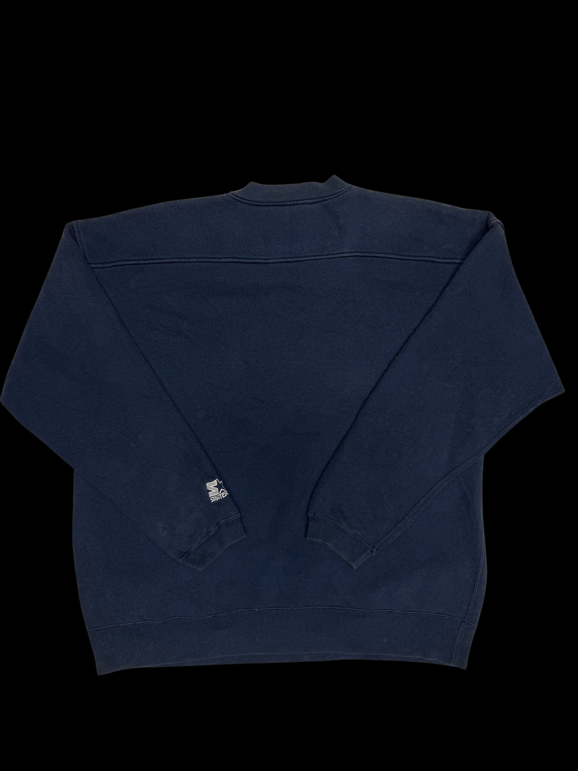 Vintage Sweatshirt-Starter Marquette XL (Navy) - image 3