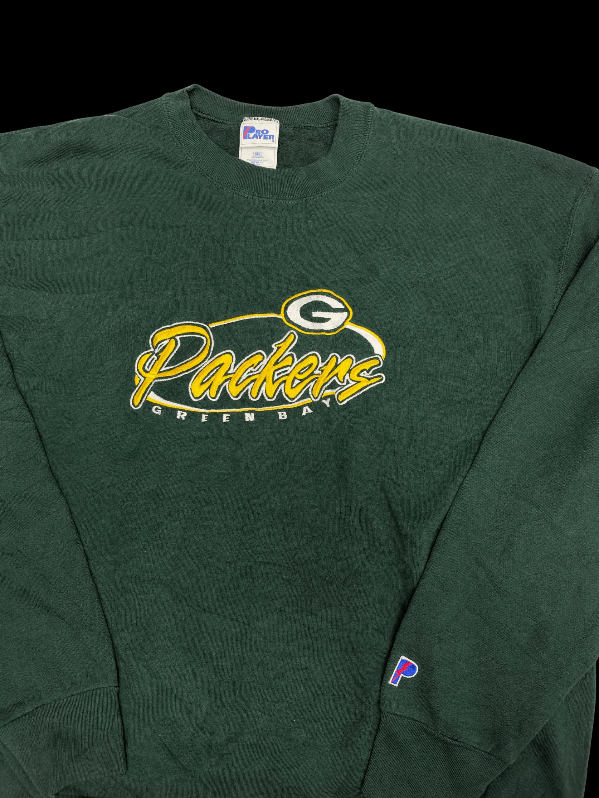 Vintage Sweatshirt-Pro Player x Green Bay Packers XXL (Dark Green) - image 2
