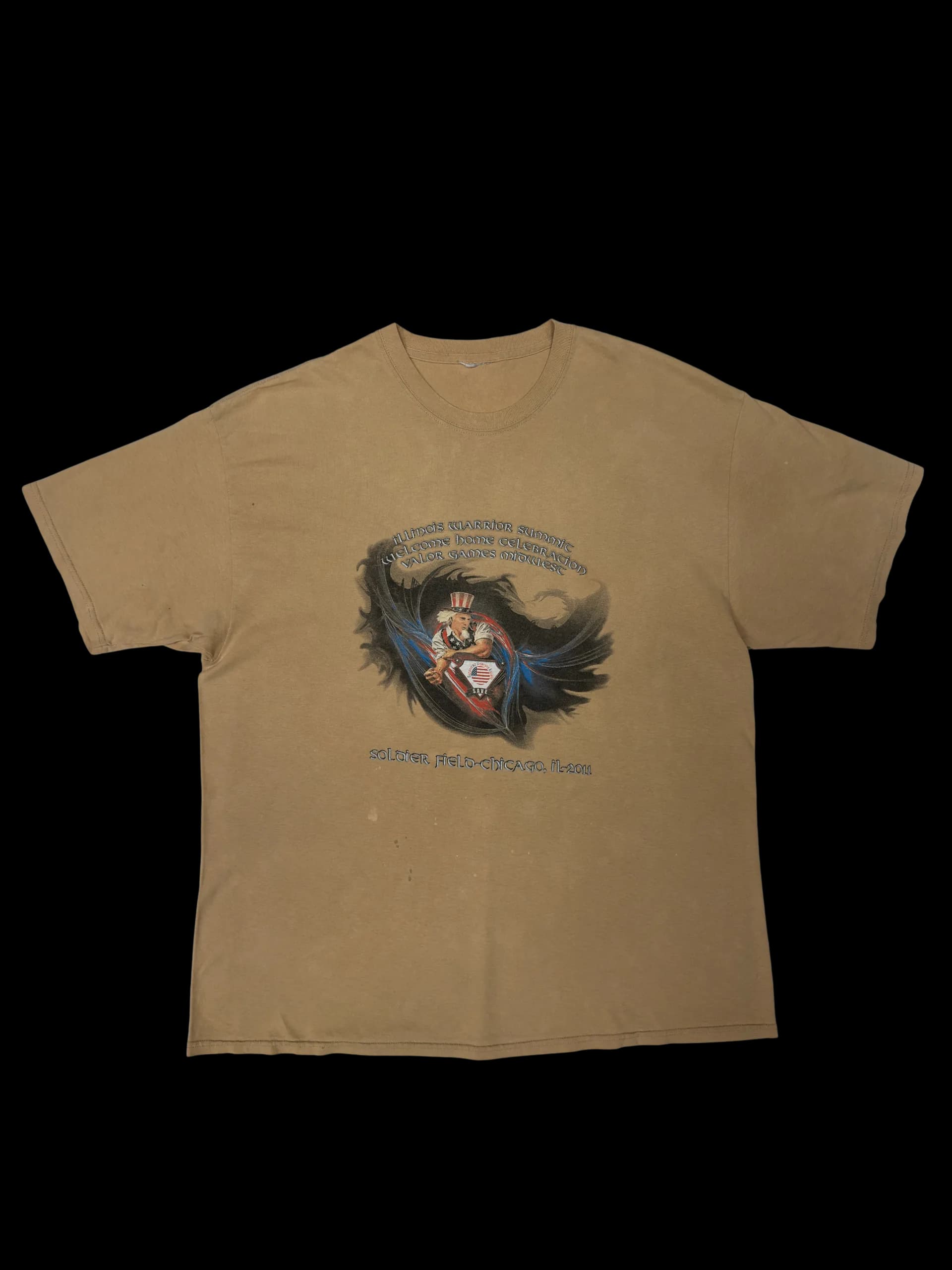 Vintage Tee-Soldier Field-Chicago (Brown) - image 1
