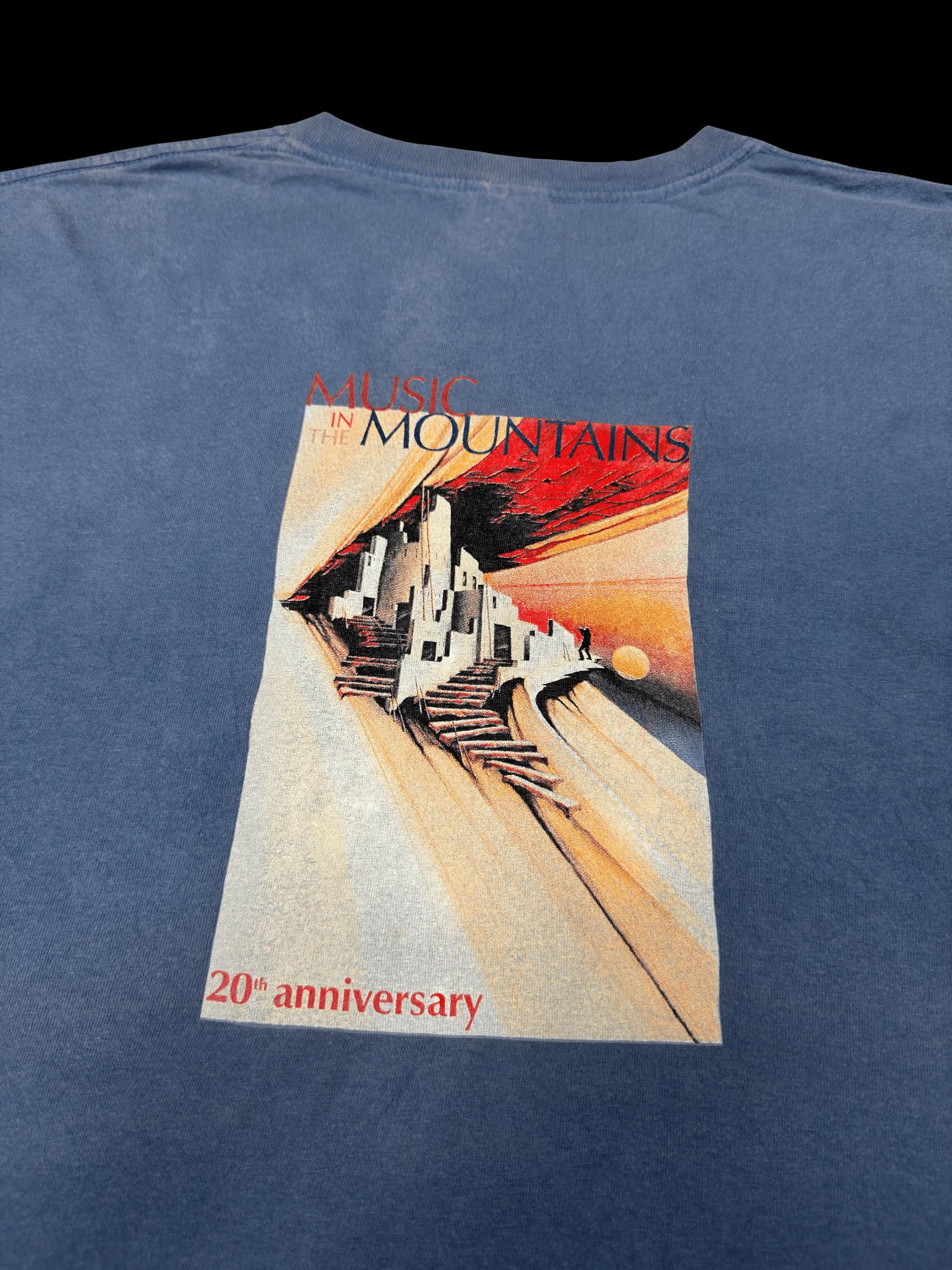 Vintage Tee-Music In The Mountains XL (Blue) - image 6