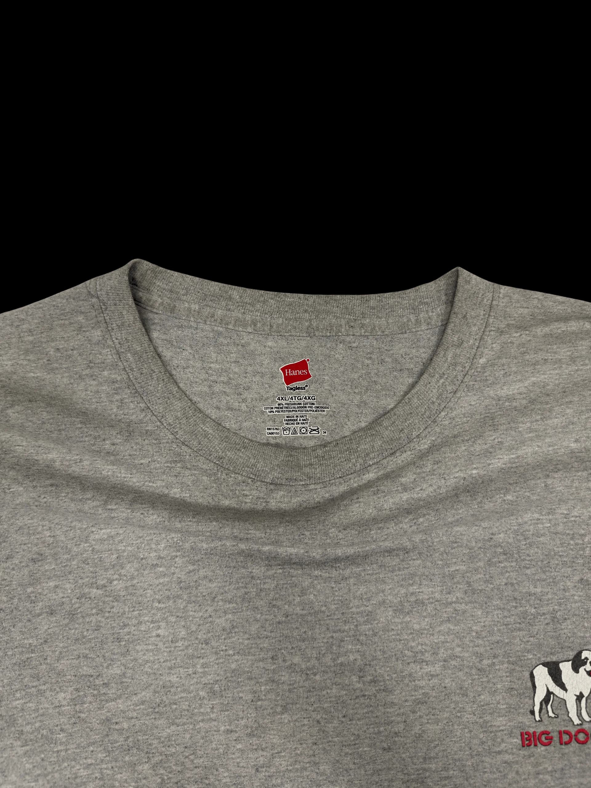 Vintage Tee-Big Dog Nice Bass 4XL (Grey) - image 5