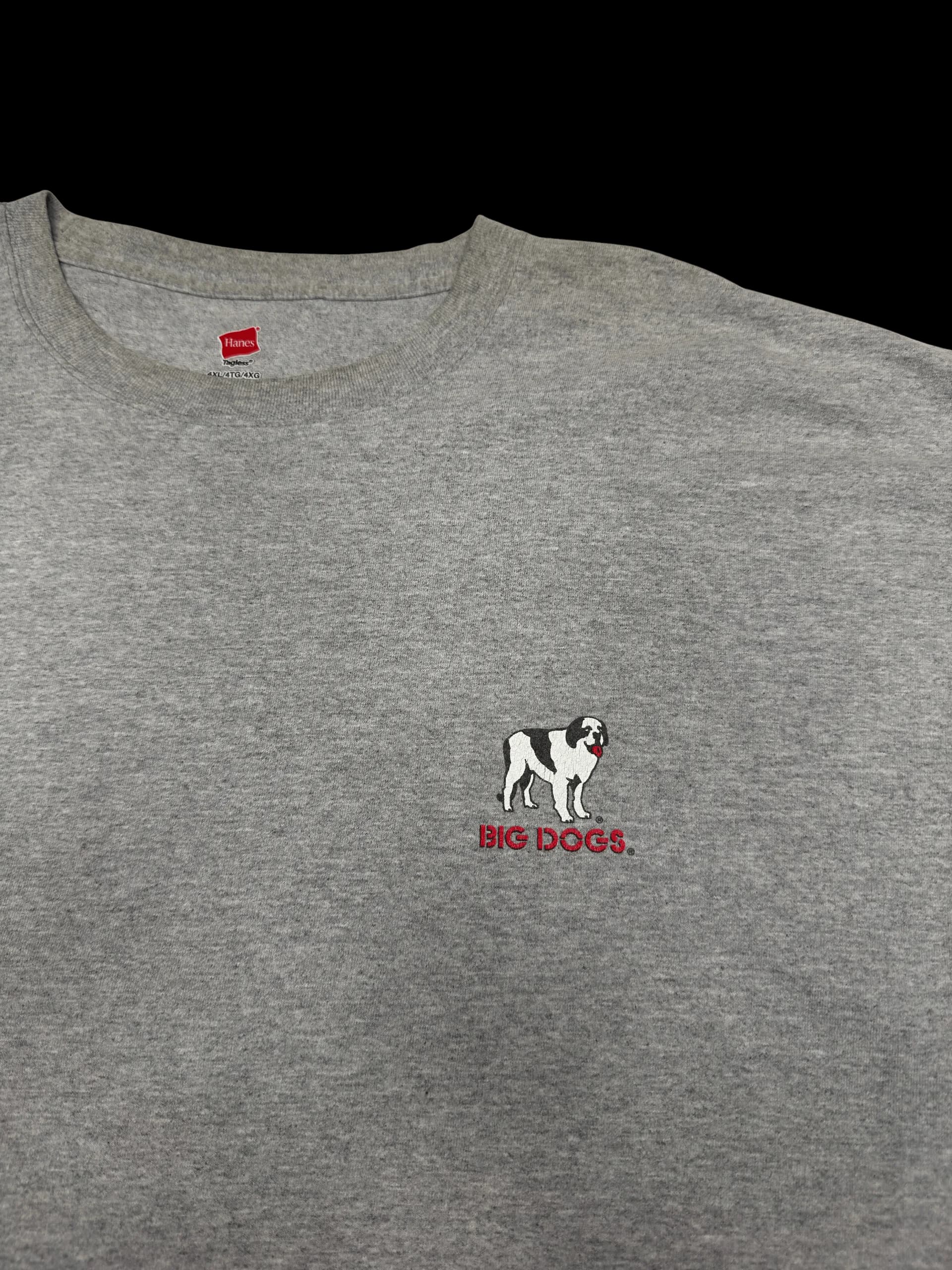 Vintage Tee-Big Dog Nice Bass 4XL (Grey) - image 4