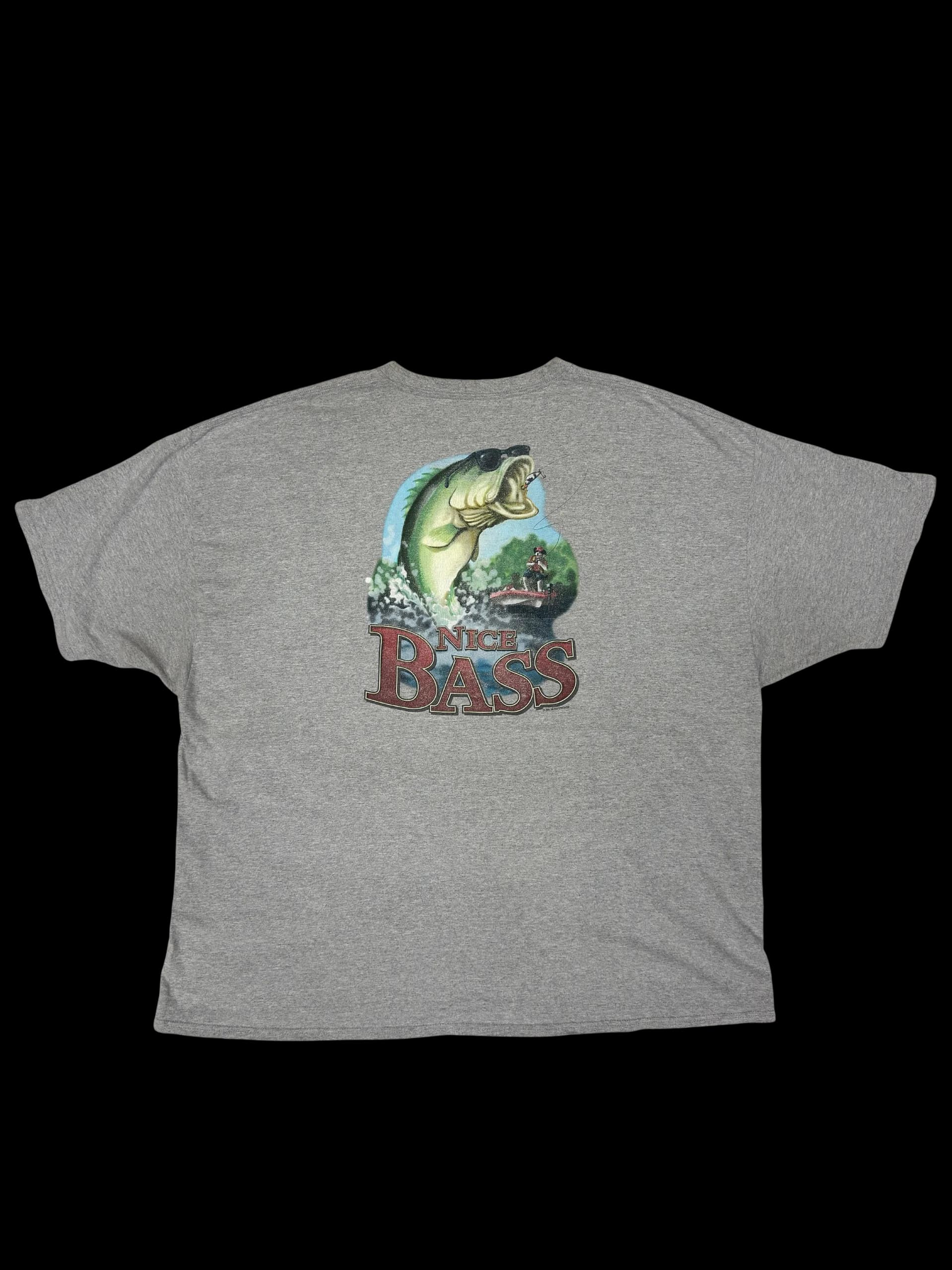 Vintage Tee-Big Dog Nice Bass 4XL (Grey) - image 1