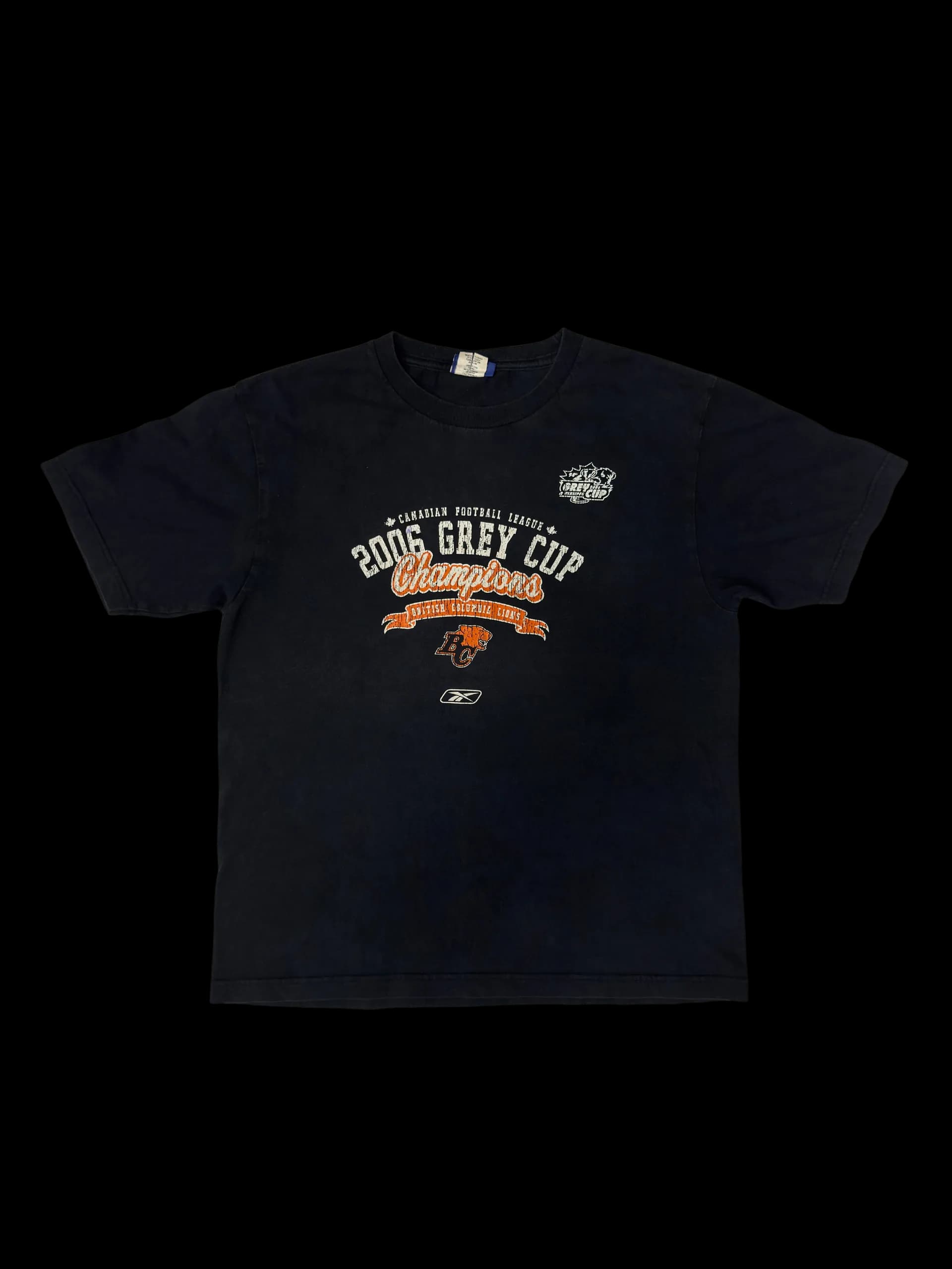 Vintage Tee-Reebok 2006 Grey Cup (Black) - image 1