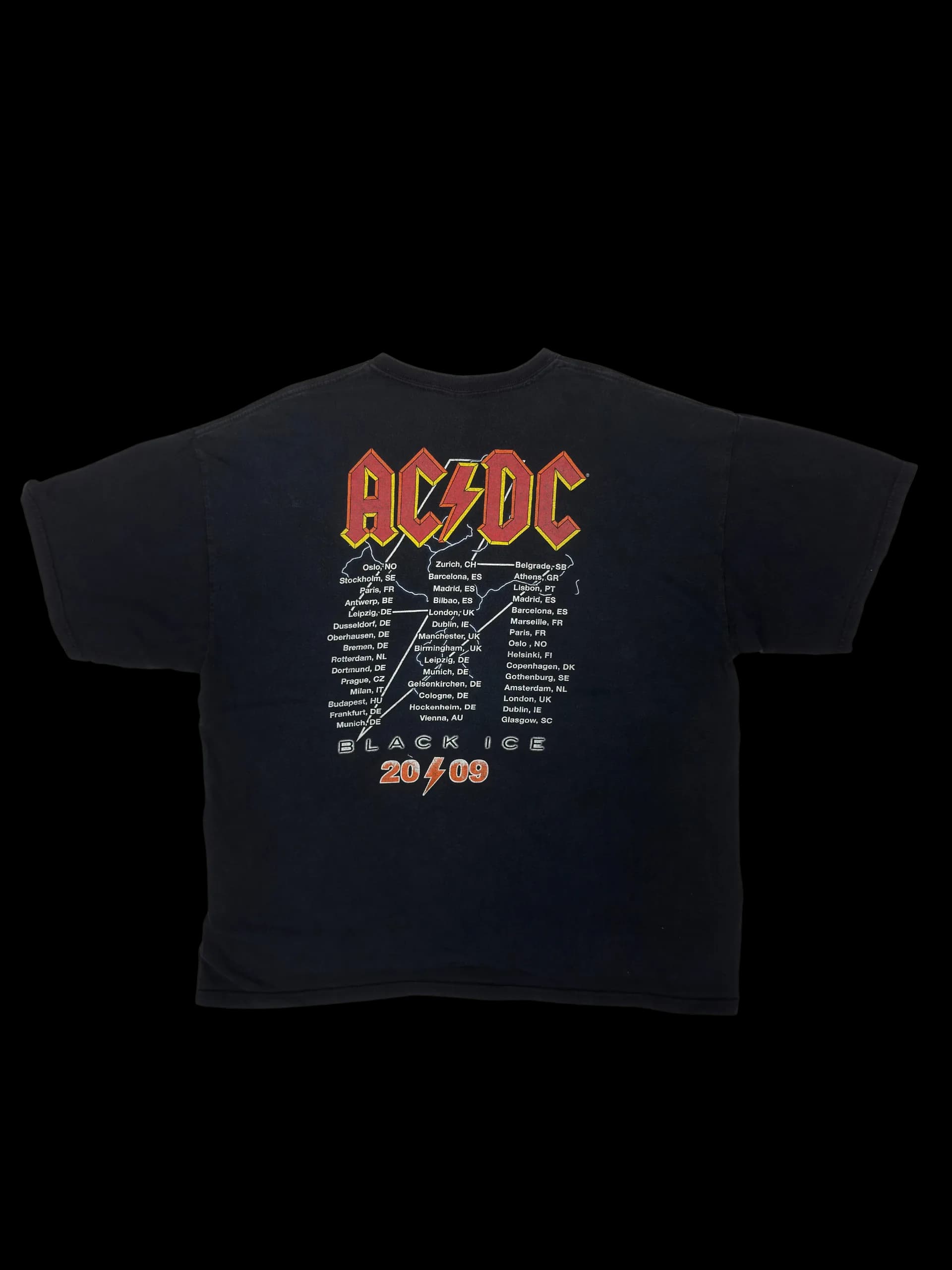 Vintage Tee-AS/DC European Tour XL (Black) - image 3