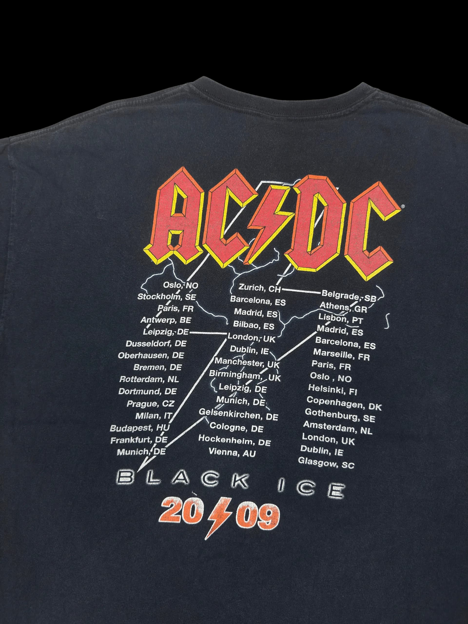 Vintage Tee-AS/DC European Tour XL (Black) - image 4