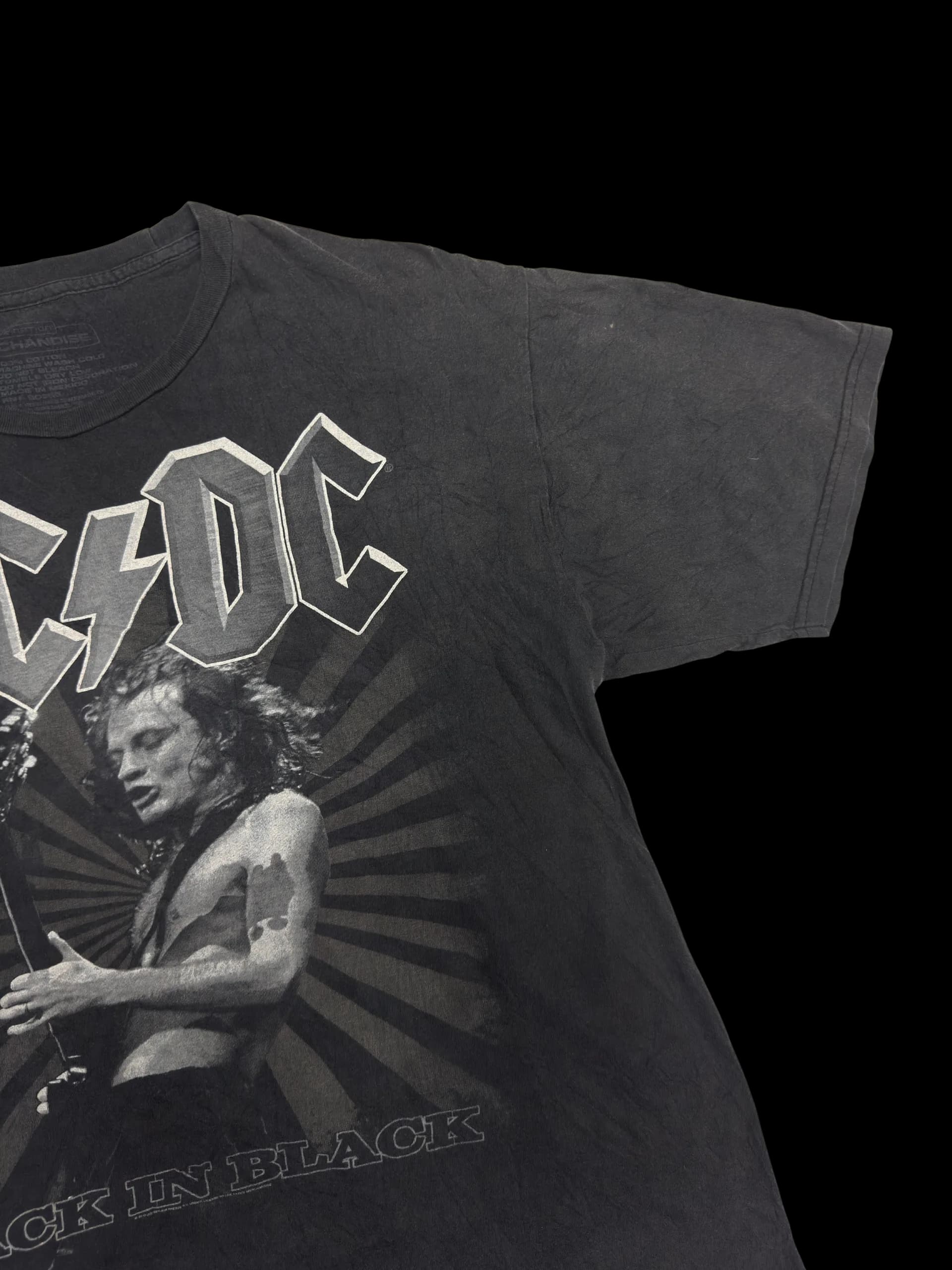 Vintage Tee-AC/DC Back In Black L (Dark Grey) - image 3