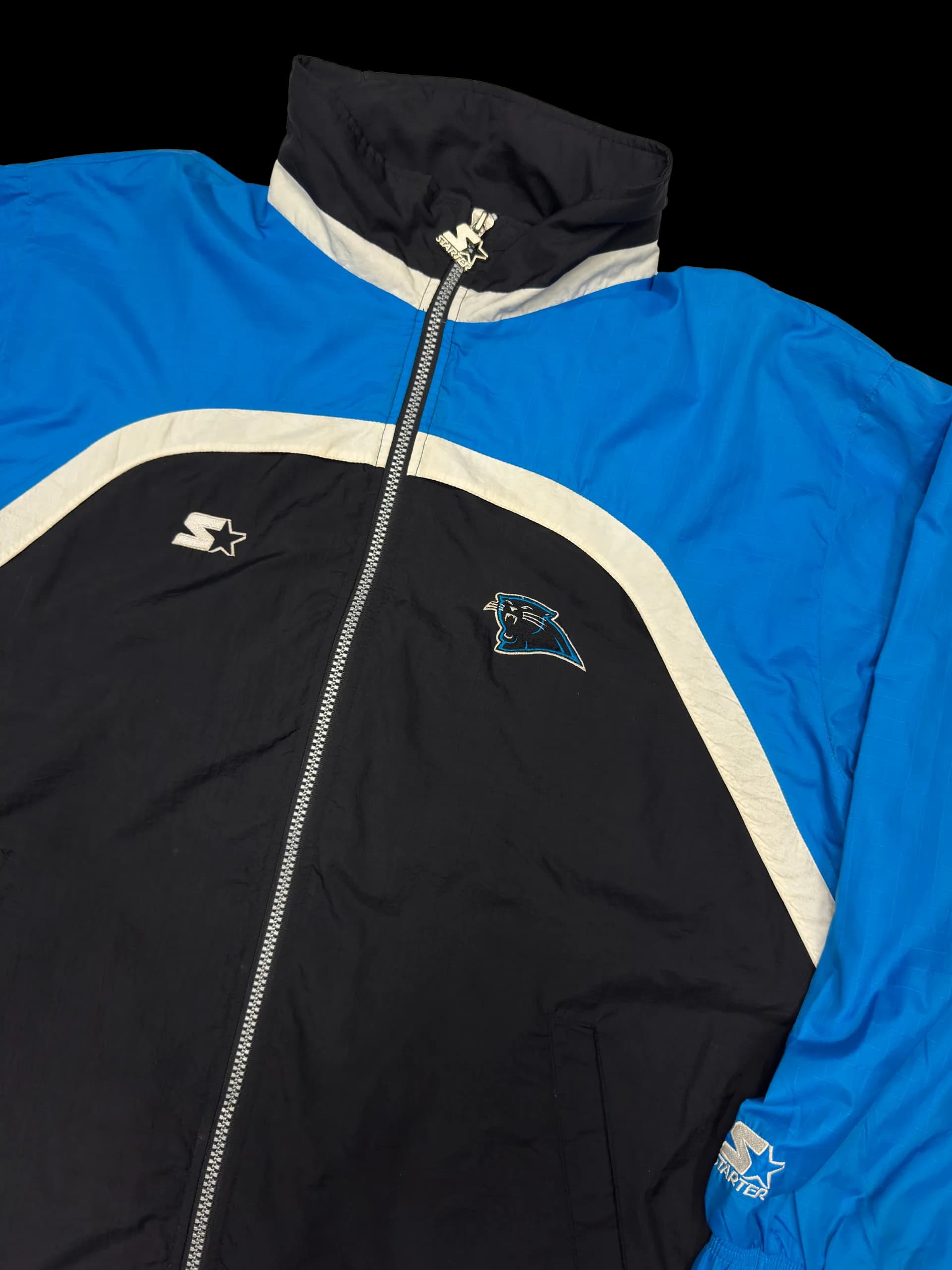 Vintage Windbreaker-NFL Panthers XL (Blue/Black) - image 2