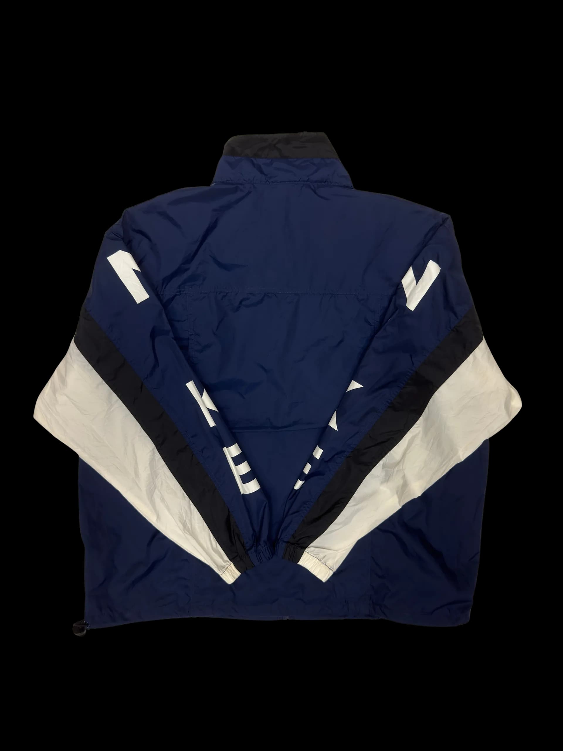 Vintage Windbreaker-Nike Spell Out Track Windbreaker (Navy) - image 2