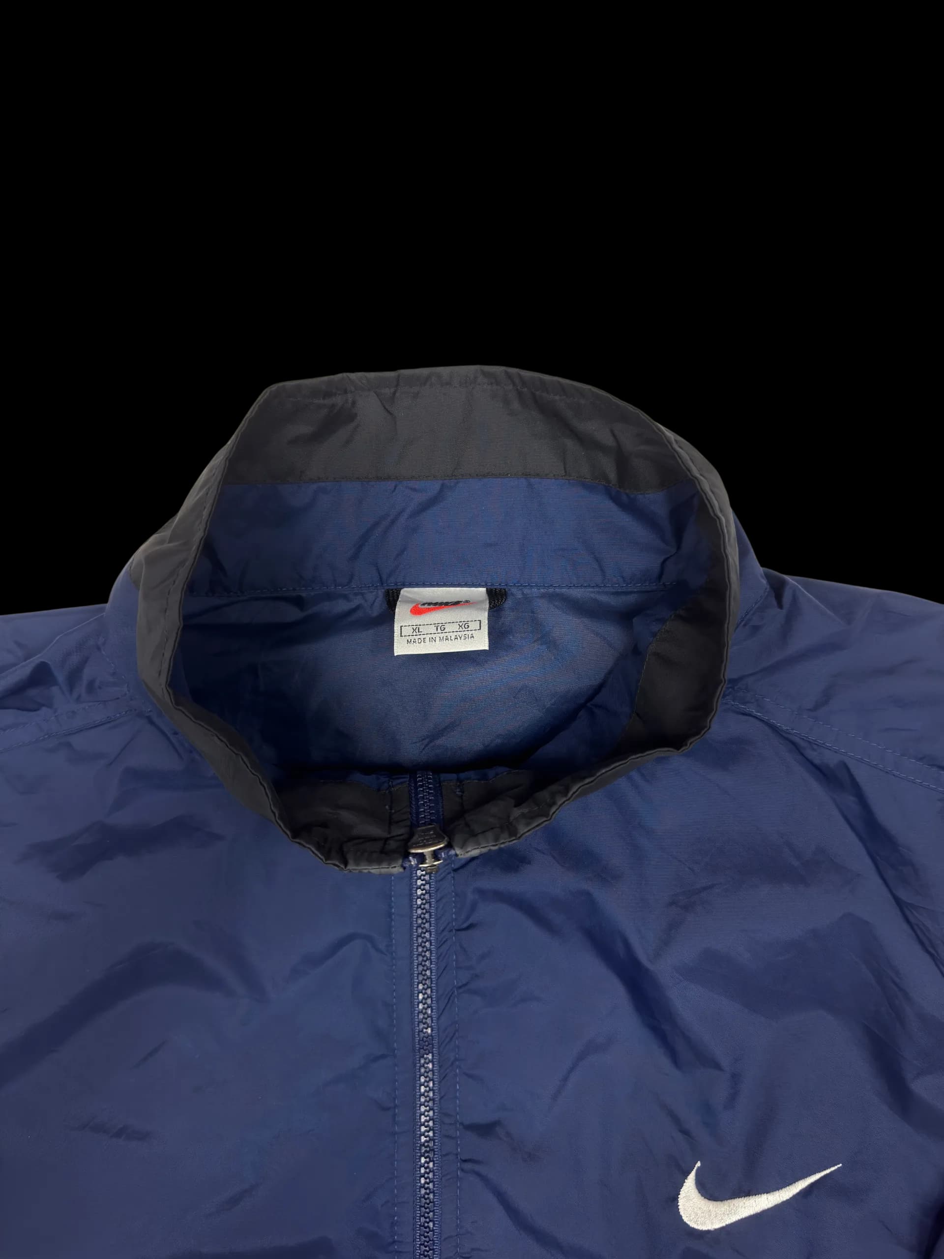 Vintage Windbreaker-Nike Spell Out Track Windbreaker (Navy) - image 4