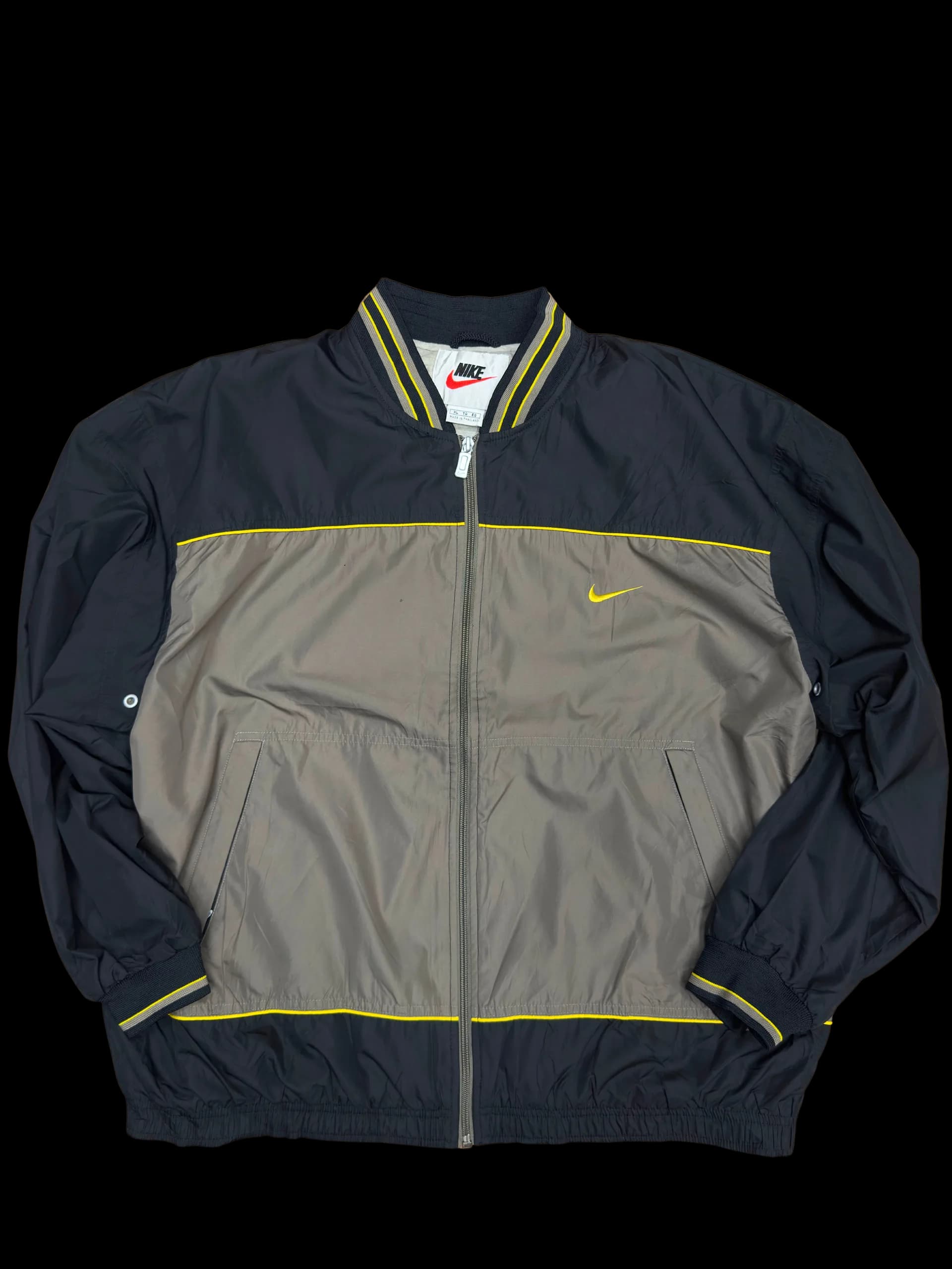 Vintage Windbreaker-Nike XL (Black/Olive Grey) - image 1
