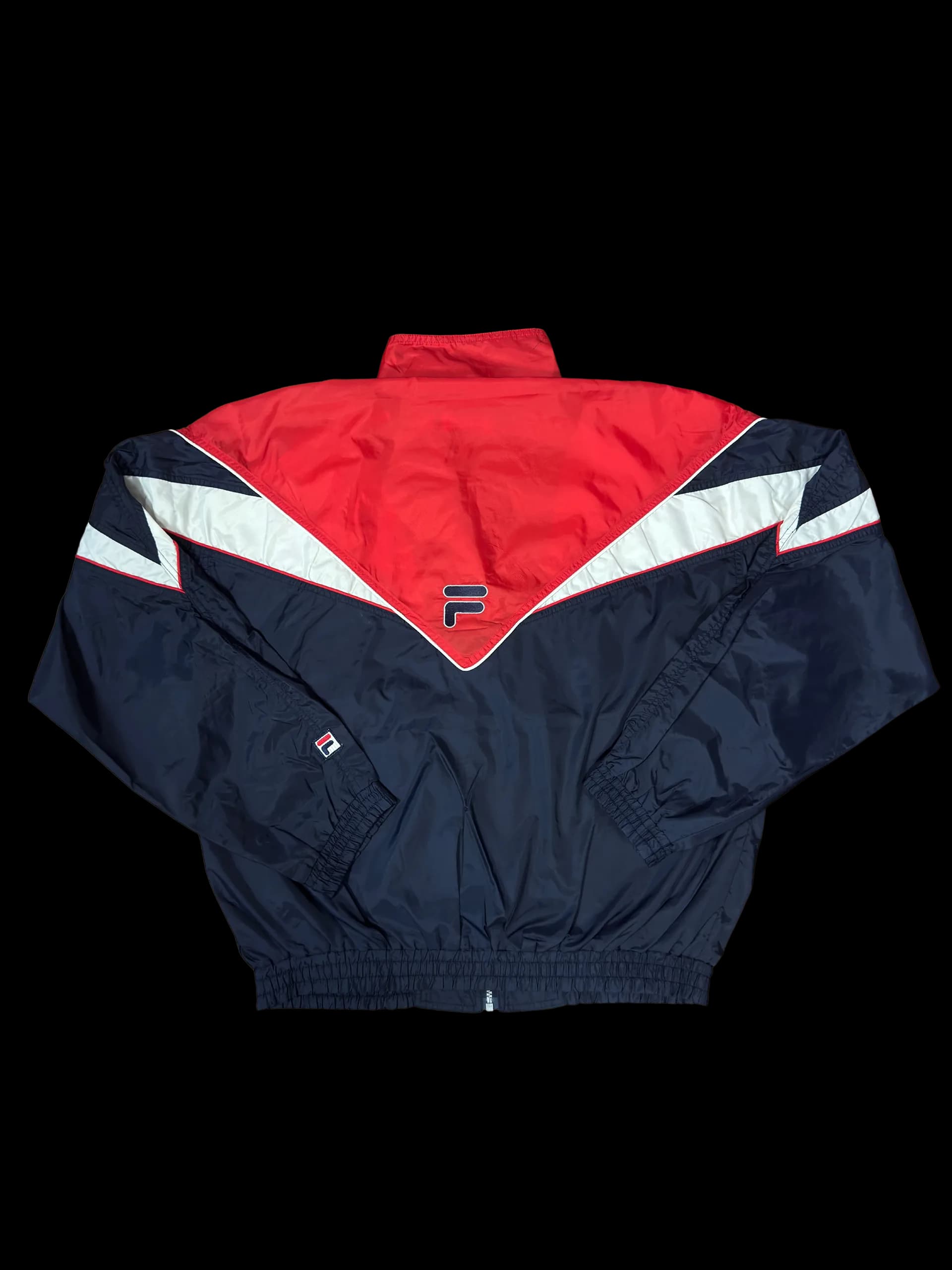 Vintage Windbreaker-Fila XL (Red/Navy) - image 3