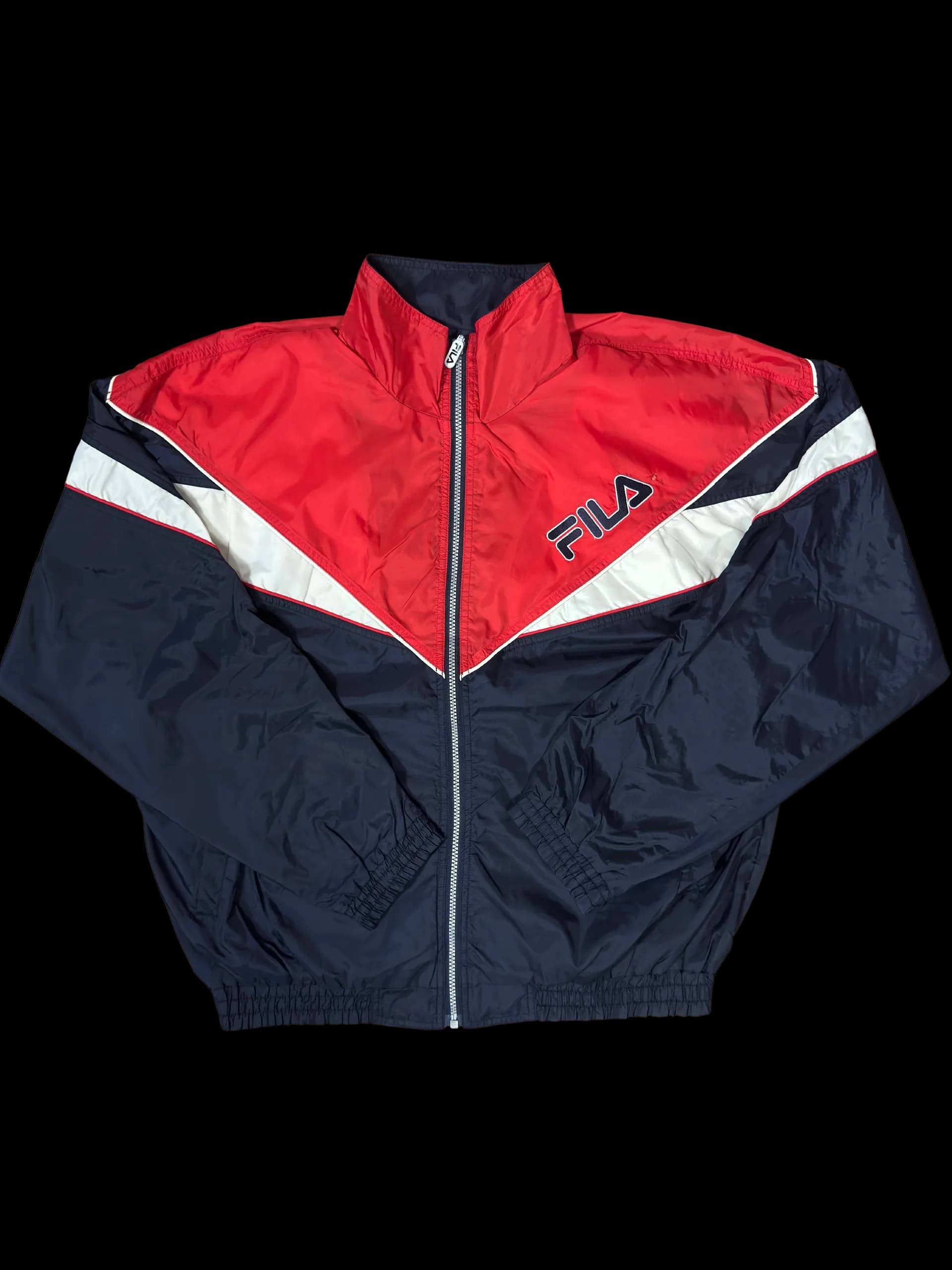 Vintage Windbreaker-Fila XL (Red/Navy) - image 1