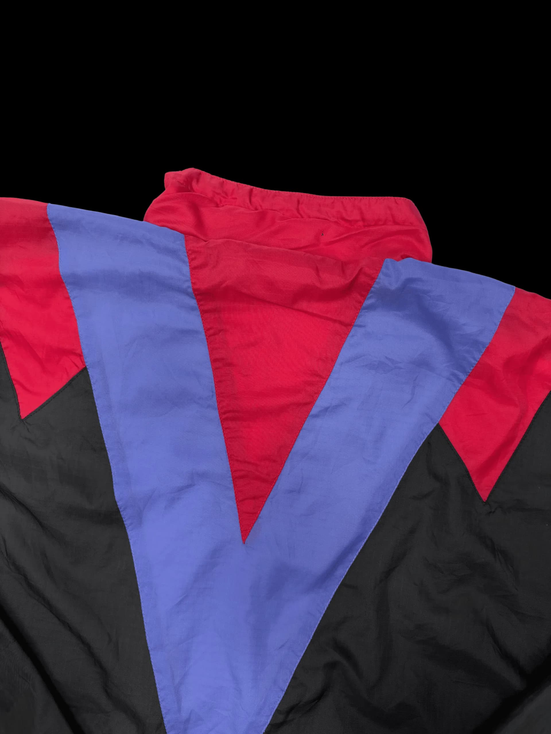 Vintage Windbreaker-Nike Retro Double V-Shape Colorblocked Windbreaker L (Black / Purple / Red) - image 6