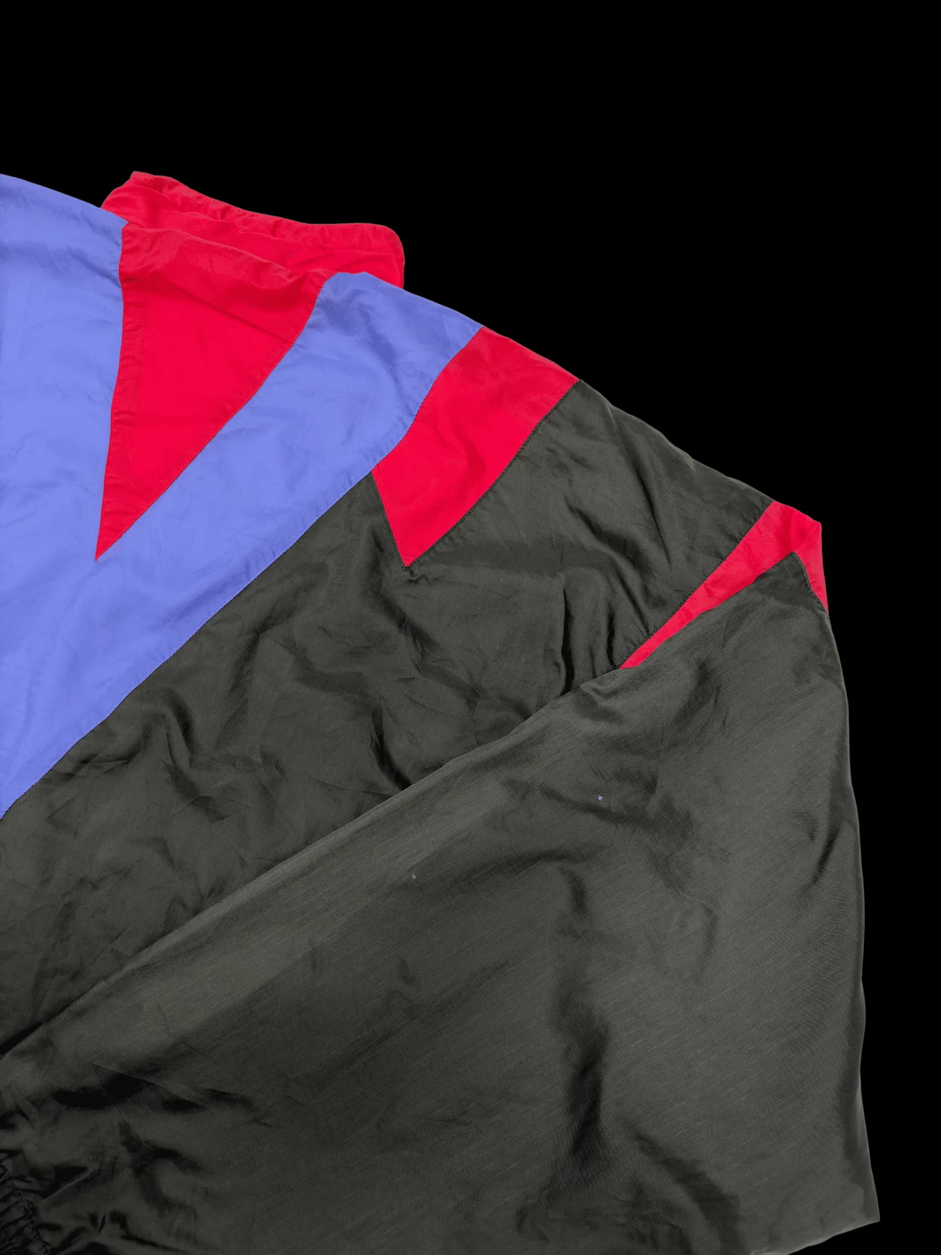 Vintage Windbreaker-Nike Retro Double V-Shape Colorblocked Windbreaker L (Black / Purple / Red) - image 7