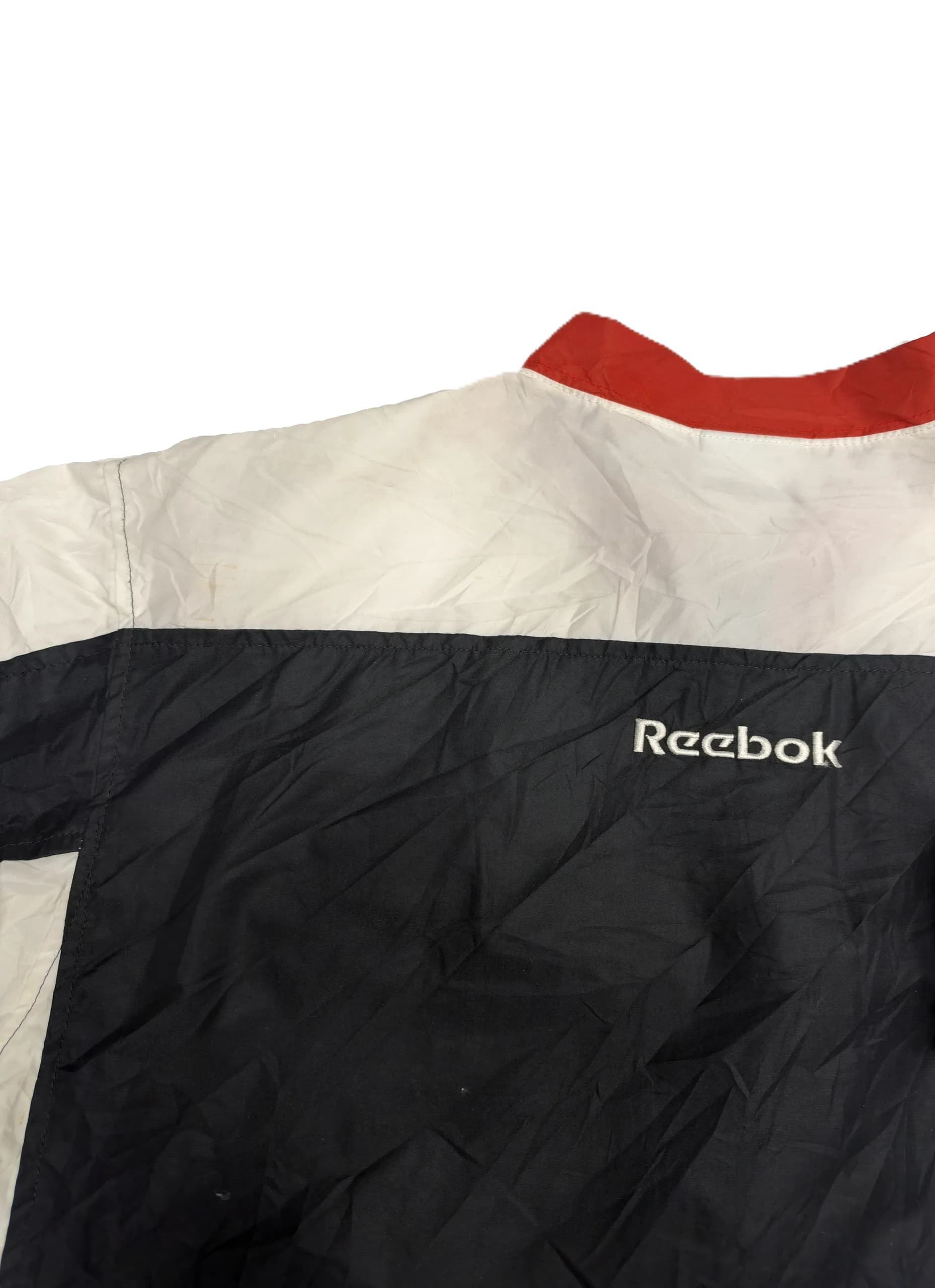 Vintage Windbreaker-Reebok Colourblock Quarter-Zip Windbreaker M (Black/Cream) - image 4