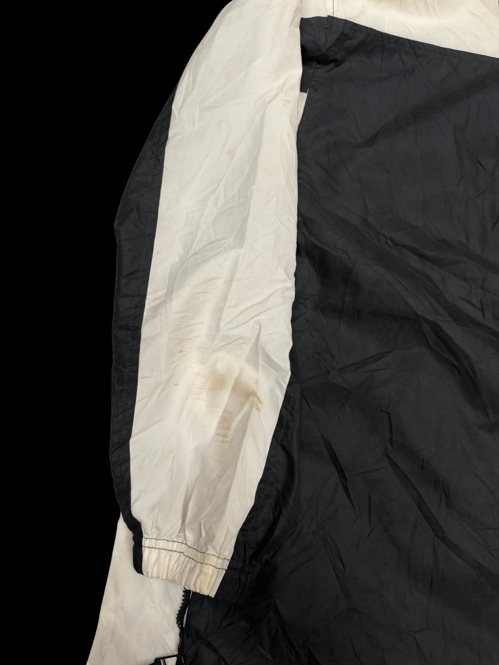 Vintage Windbreaker-Reebok Colourblock Quarter-Zip Windbreaker M (Black/Cream) - image 6